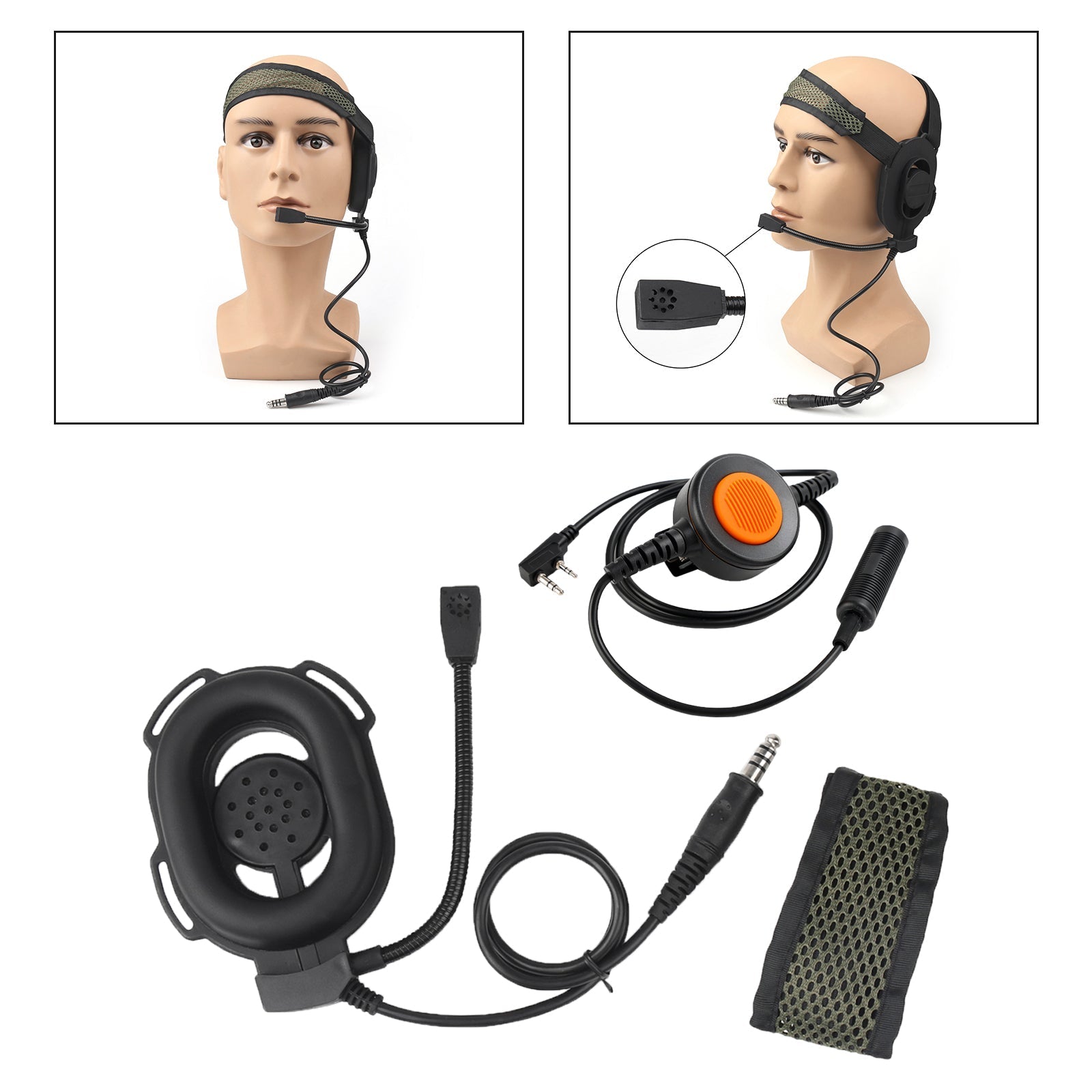 Z Tactical HD-01 Bowman Elite II-headset voor Kenwood TK-208 TK-220 TK-240 TK-248