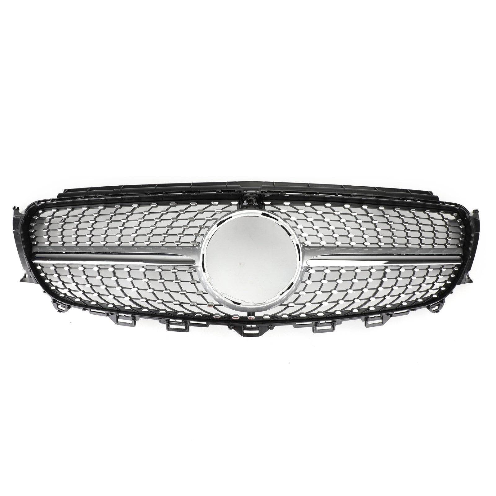 Diamond Silver Border Front Grille Grill Fit Mercedes BenzW213 E300 E400 16-19