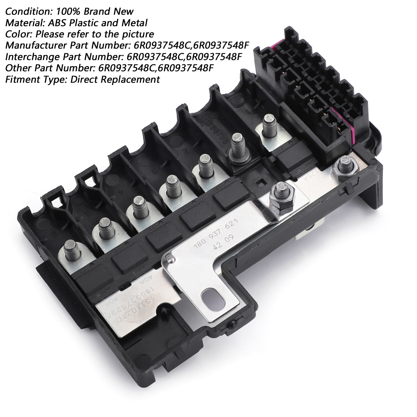 Batterij Zekeringkast Socket Houder 6R0937548C 6R0937548F Voor Lavida Bora Polo Skoda Generieke