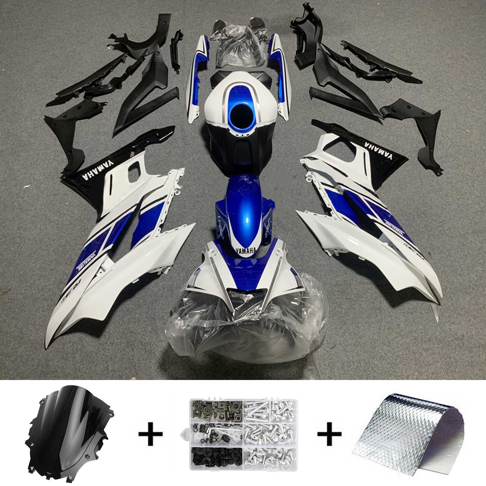 2022-2023 Yamaha YZF-R3 R25 Injection Fairing Kit Karosseri Plast ABS #129