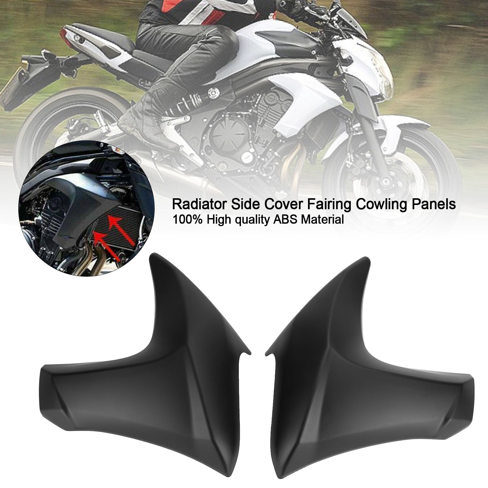 2012-2016 Kawasaki ER6N ER-6N Radiator Side Cover Fairing Cowling Panels Generic