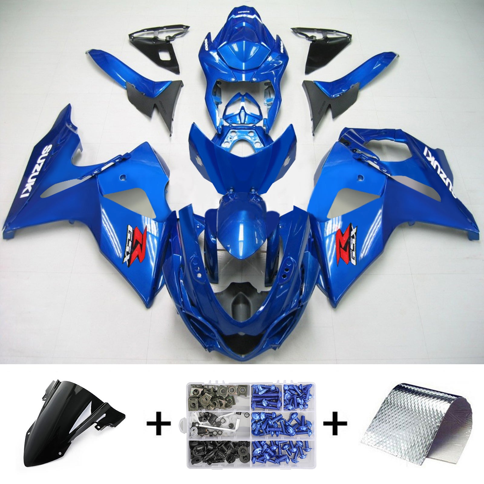 2009-2016 Suzuki GSXR1000 K9 Amotopart Kit de carénage d'injection carrosserie plastique ABS #126