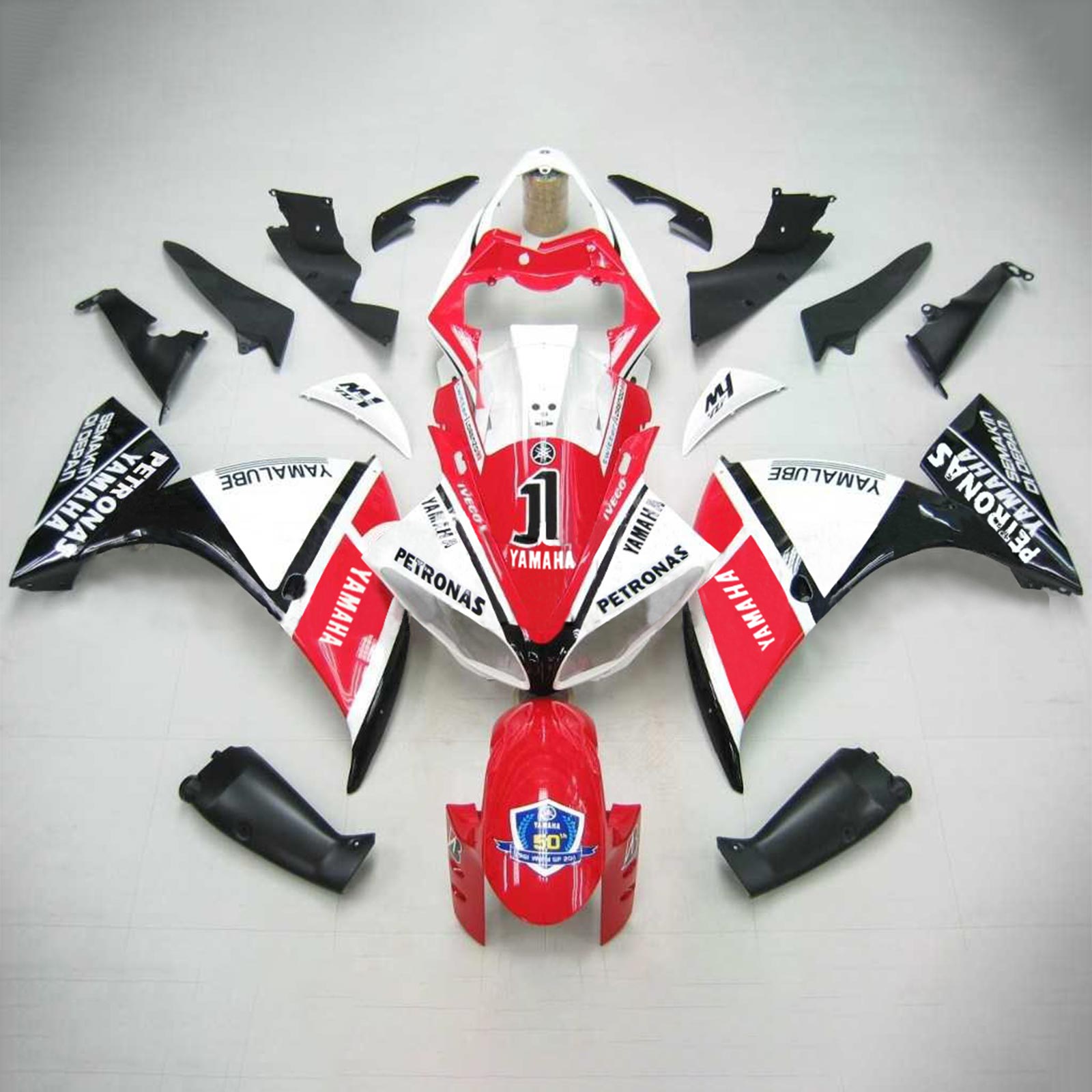 2009-2011 Yamaha YZF 1000 R1 Amotopart Kit de carénage d'injection carrosserie plastique ABS #134