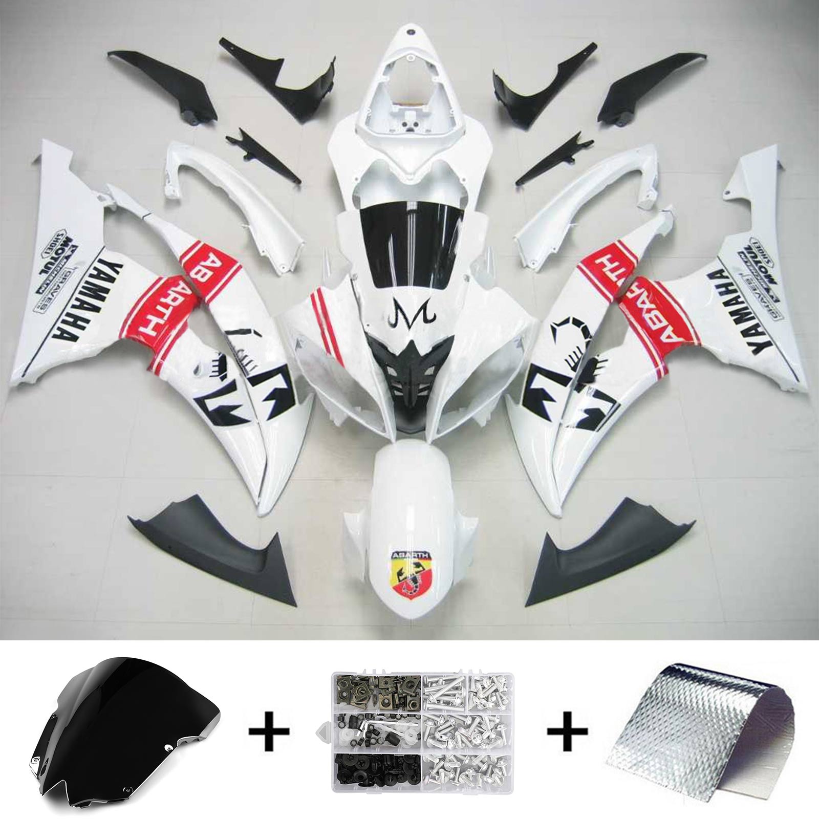 2008-2016 Yamaha YZF 600 R6 Kit de carénage d'injection carrosserie plastique ABS #134