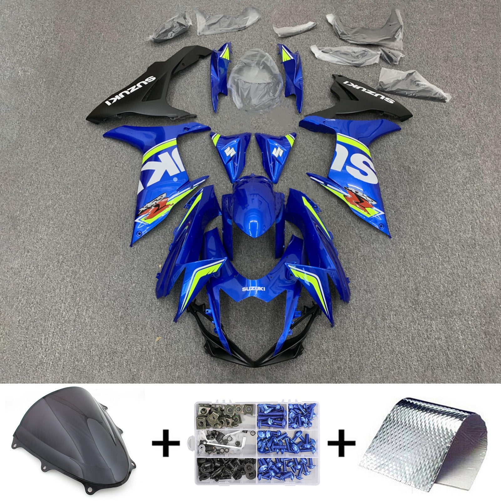 2011-2024 Suzuki GSXR 600/750 K11 Kit de carénage d'injection Amotopart carrosserie plastique ABS #101