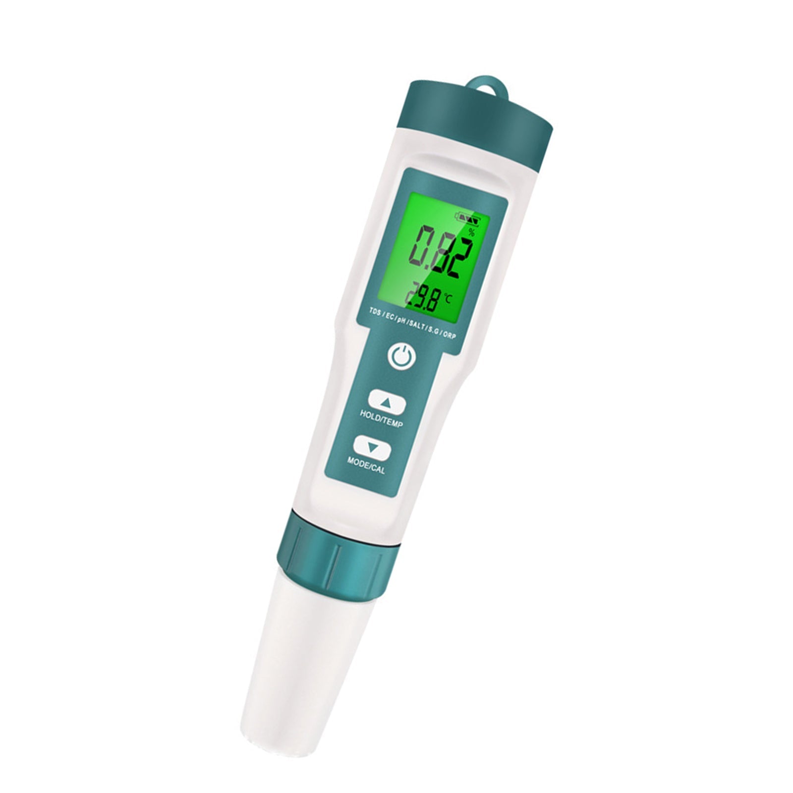 Testeur de qualité de l'eau rétro-éclairé 7 en 1 PH/TDS/EC/ORP/TEMP/SG/salinité