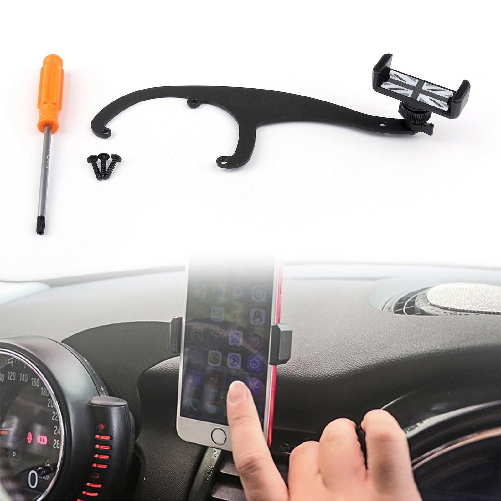 Support de support GPS pour téléphone de voiture, adapté pour Mini Cooper gris