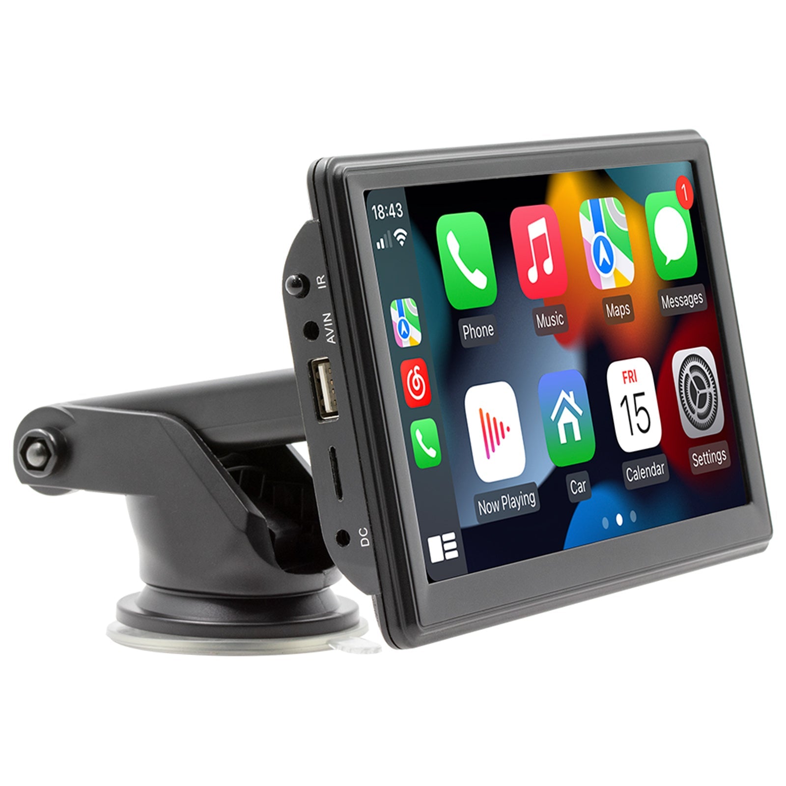 7 "Draadloze Carplay Bluetooth-stereoradio FM-auto-mp5-speler + 4 LED-camera