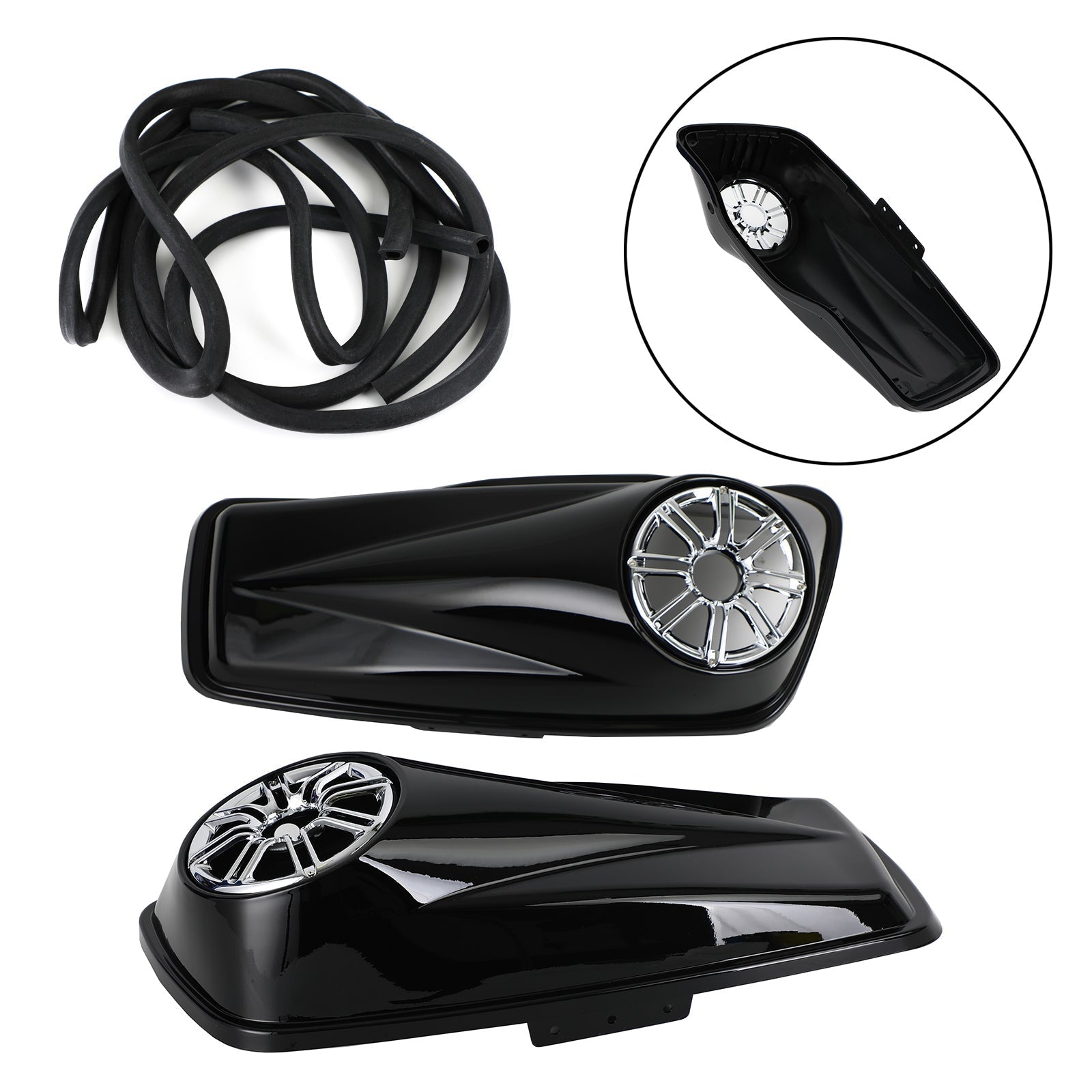 Luidsprekerdeksels voor Harley Touring Street Electra Glide harde zadeltas 6,5" 2014-21