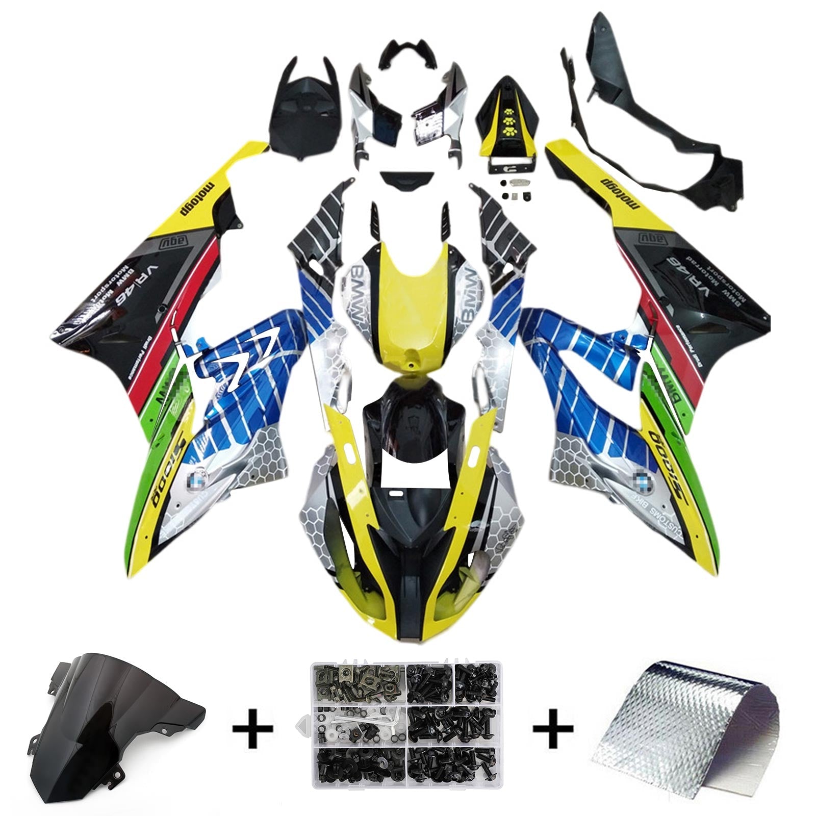 2015-2016 BMW S1000RR Fairing Kit Karosseri Plast ABS