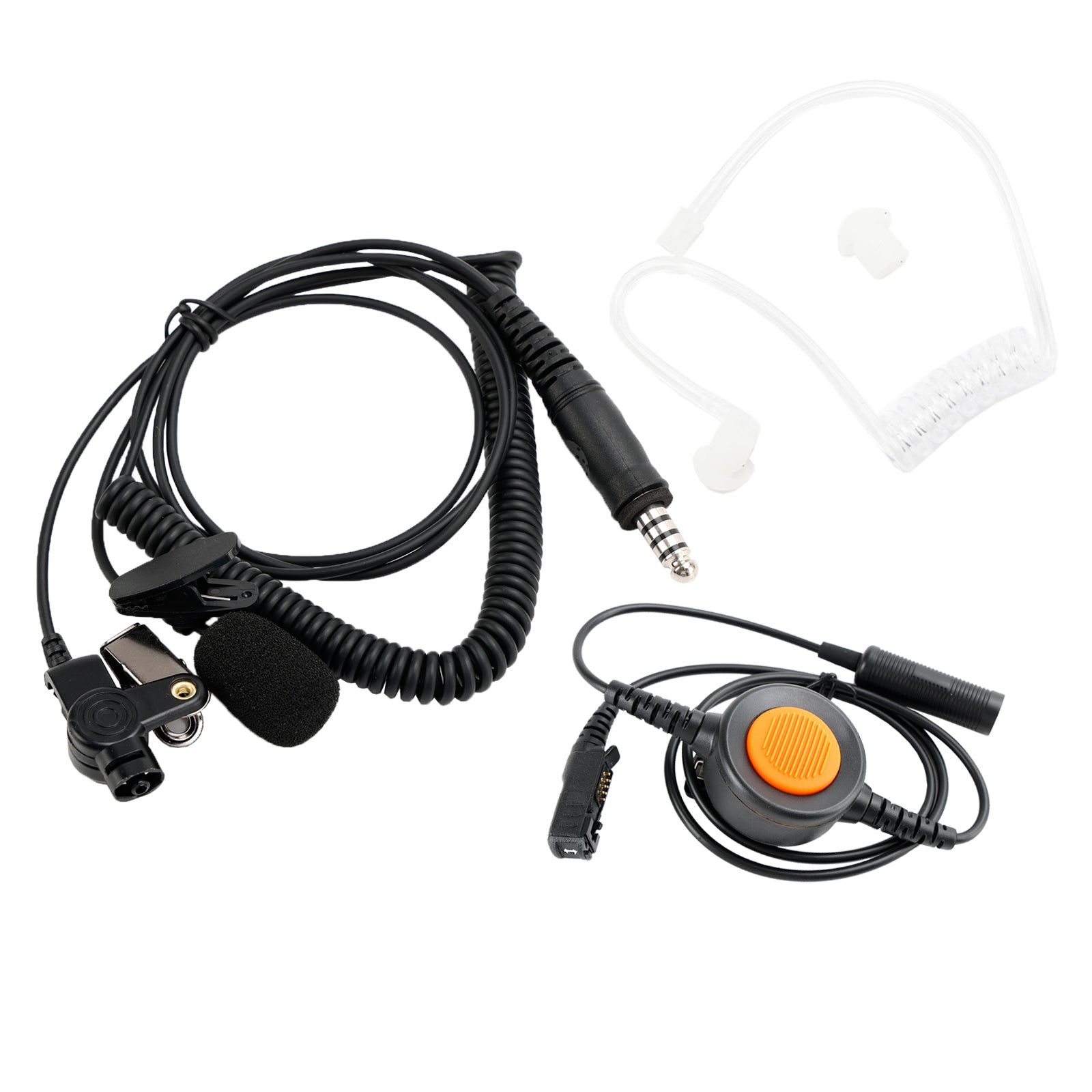 7.1-A3 Transparent Tube Headset with Mic 6-Pin U94 PTT For E8600/8608/8268