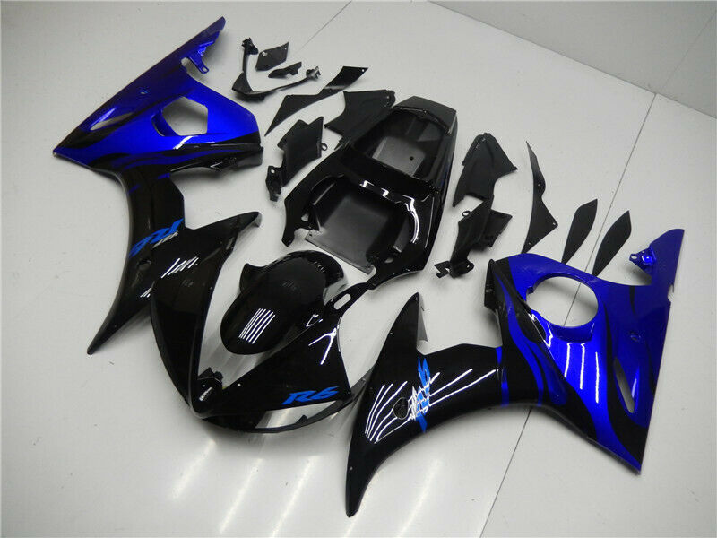 Kit de carénage bleu noir Yamaha YZF R6 2003-2004