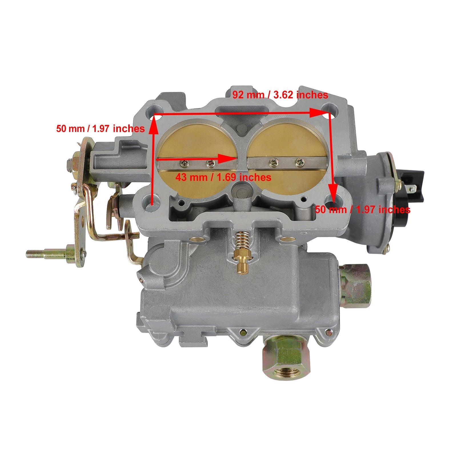 Mercruiser hekaandrijving Mercury Marine carburateur carb met lange koppeling MERC2-3.0L-EC-L