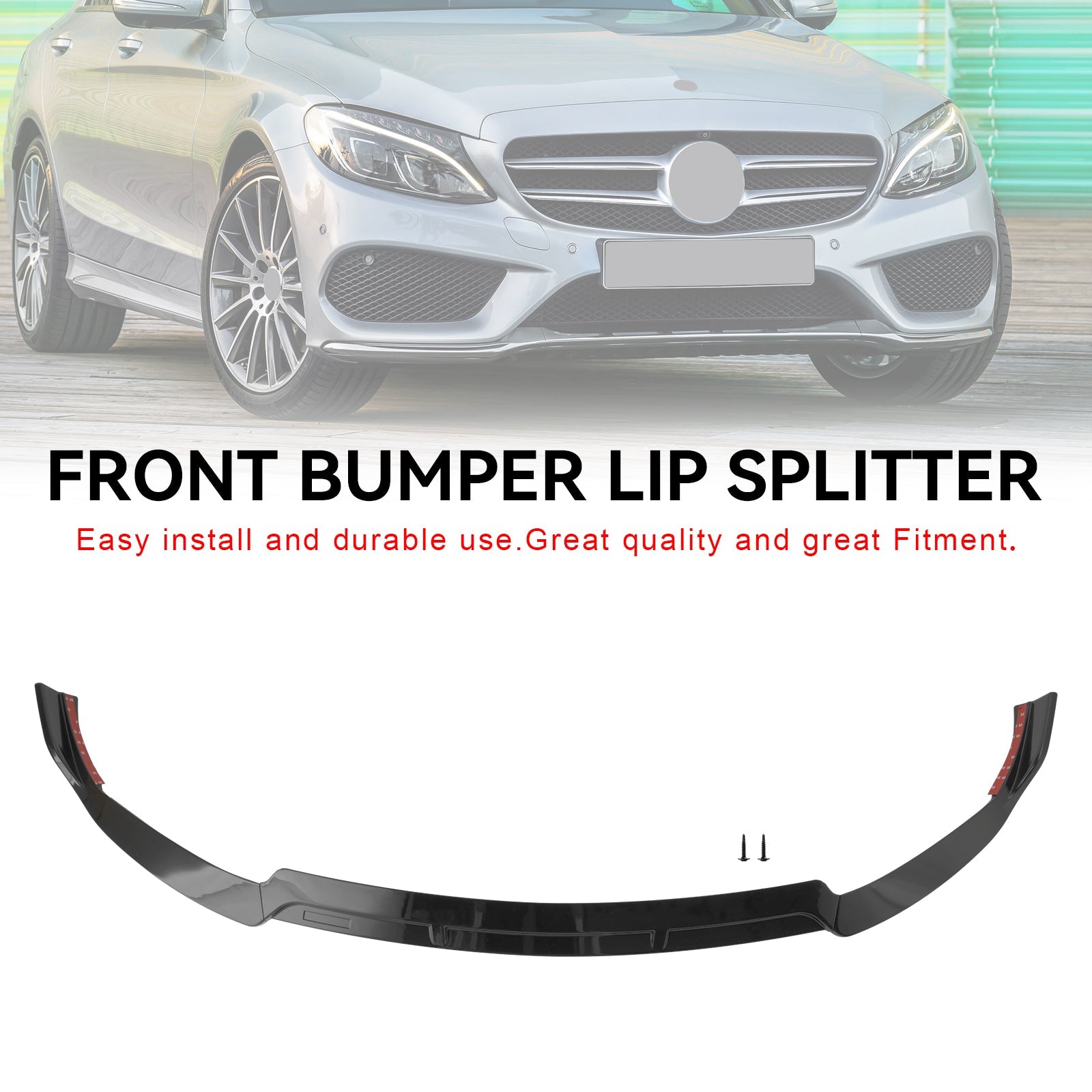 2019-2021 Mercedes Benz C-Class W205 C205 Brabus Style Front Splitter Lip