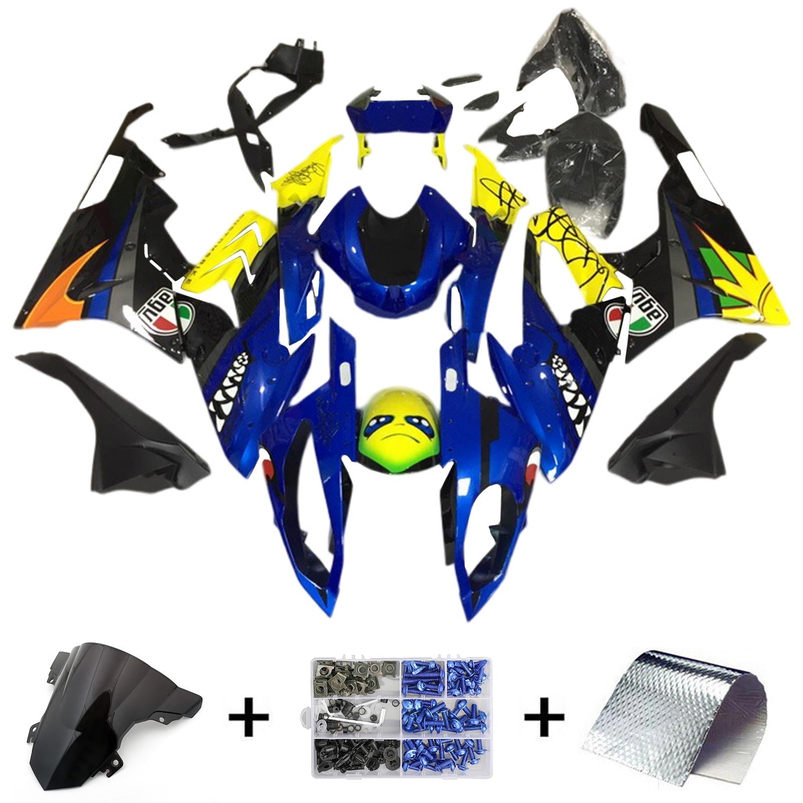 2015-2016 BMW S1000RR Kit Carénage Carrosserie Plastique ABS