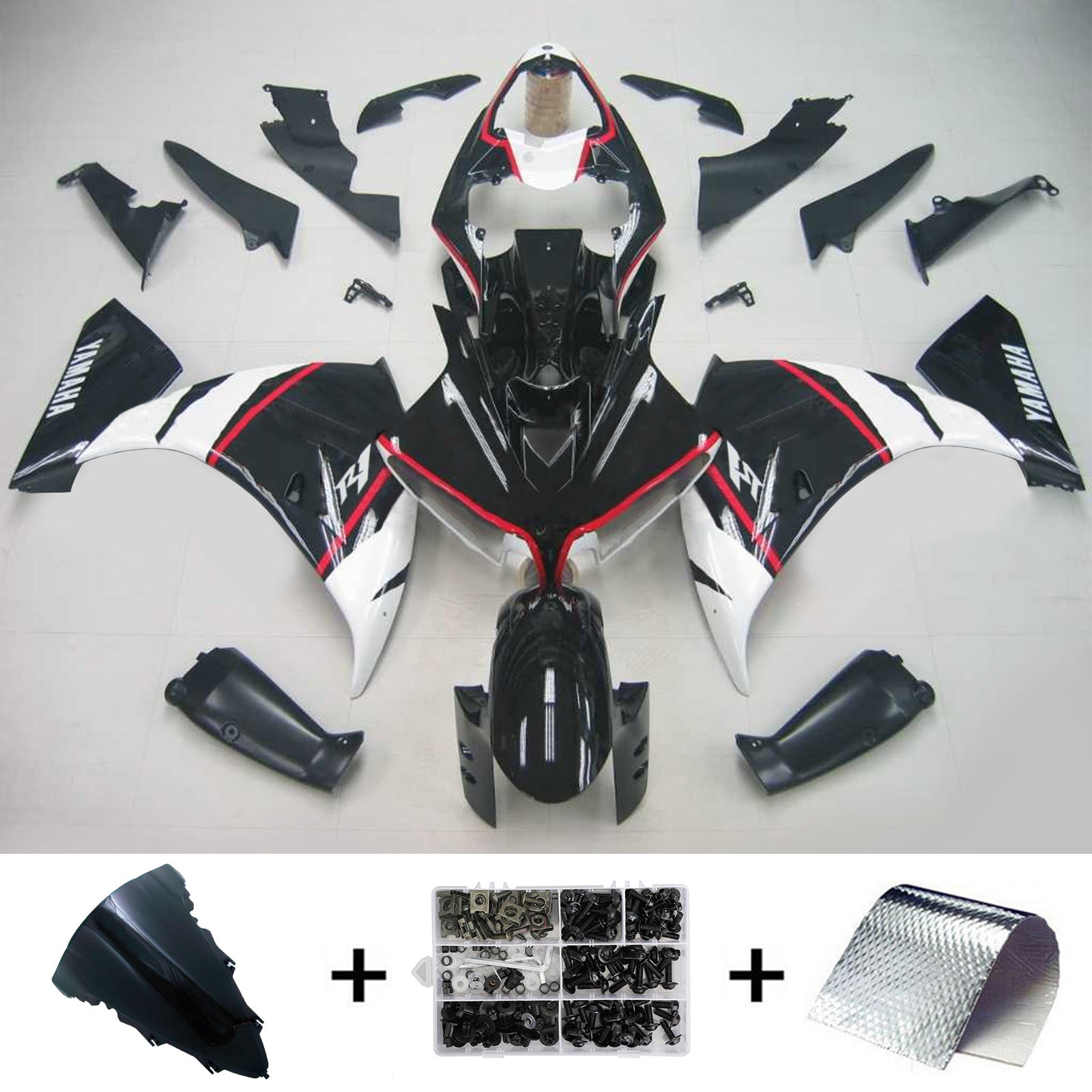 2012-2014 Yamaha YZF 1000 R1 Amotopart Kit de carénage d'injection carrosserie plastique ABS #113