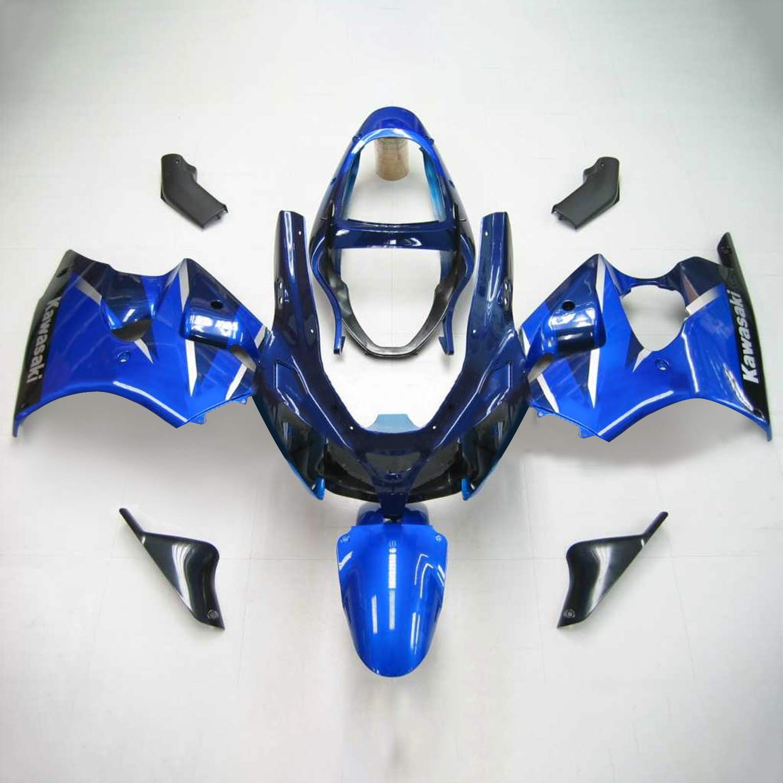 Kit de carénage bleu Kawasaki Zx6R 2000-2002