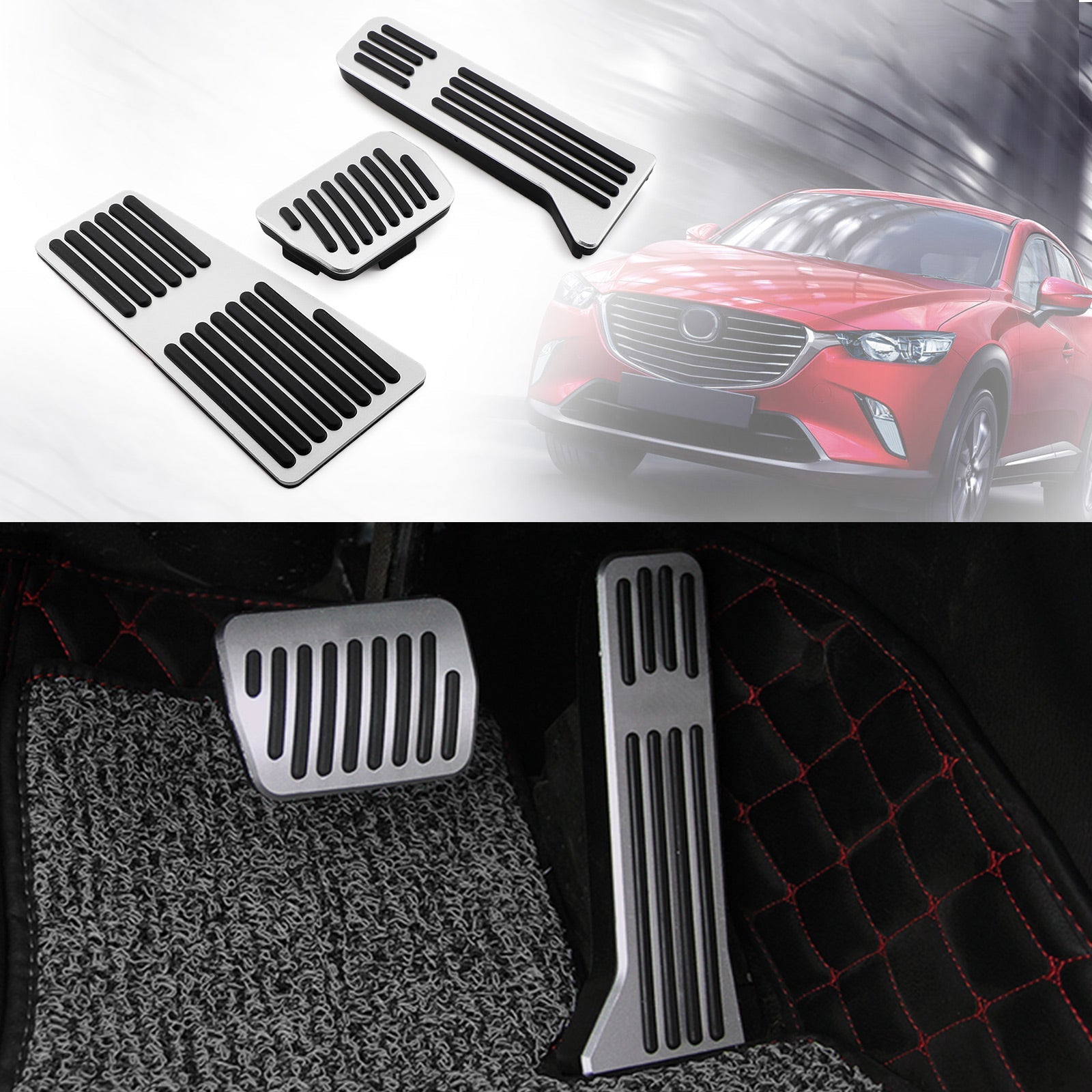 Voetsteun Pedaal Pads Brandstof Rempedaal Accessoires Voor Mazda 3 6 CX-3 CX-5 Generiek