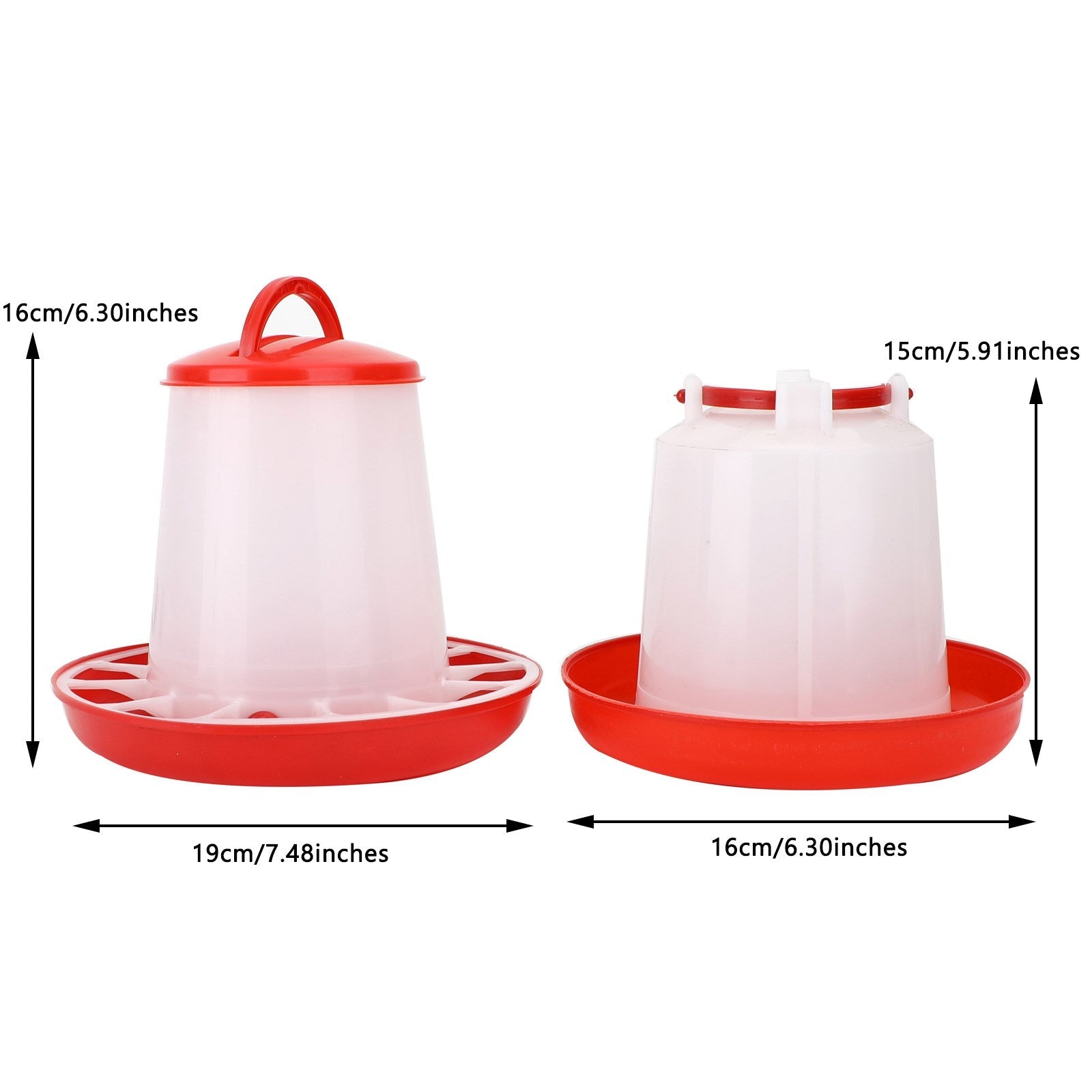 1,5 kg voerbak en 1,5 liter drinkbak kip/gevogelte/kip voedsel- en wateraccessoires