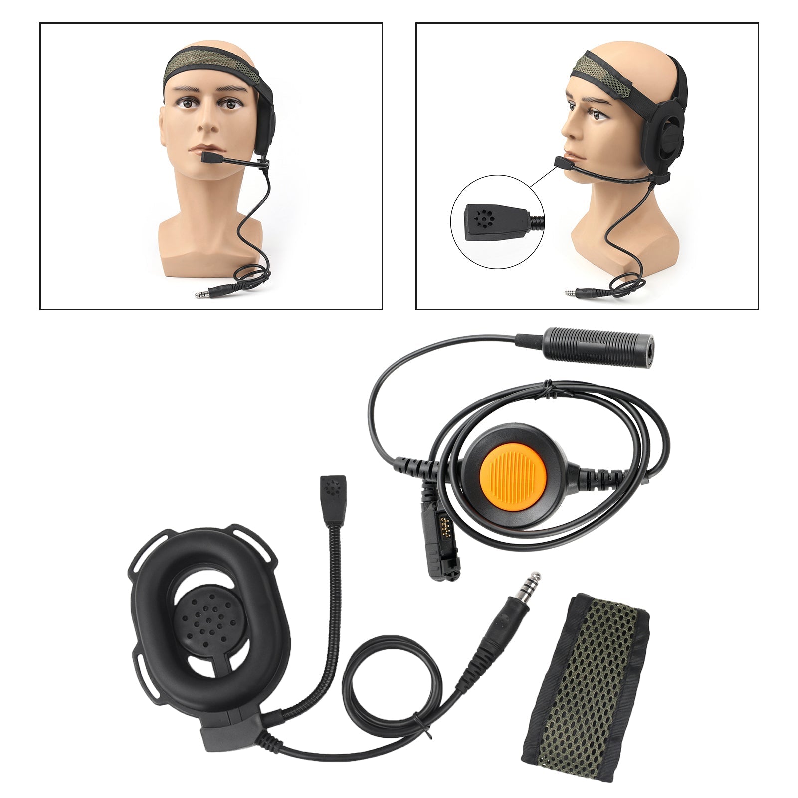 Z Tactical HD-01 Bowman Elite II-headset 6-pins PTT voor IMTP3100 MTP3150 MTP3250