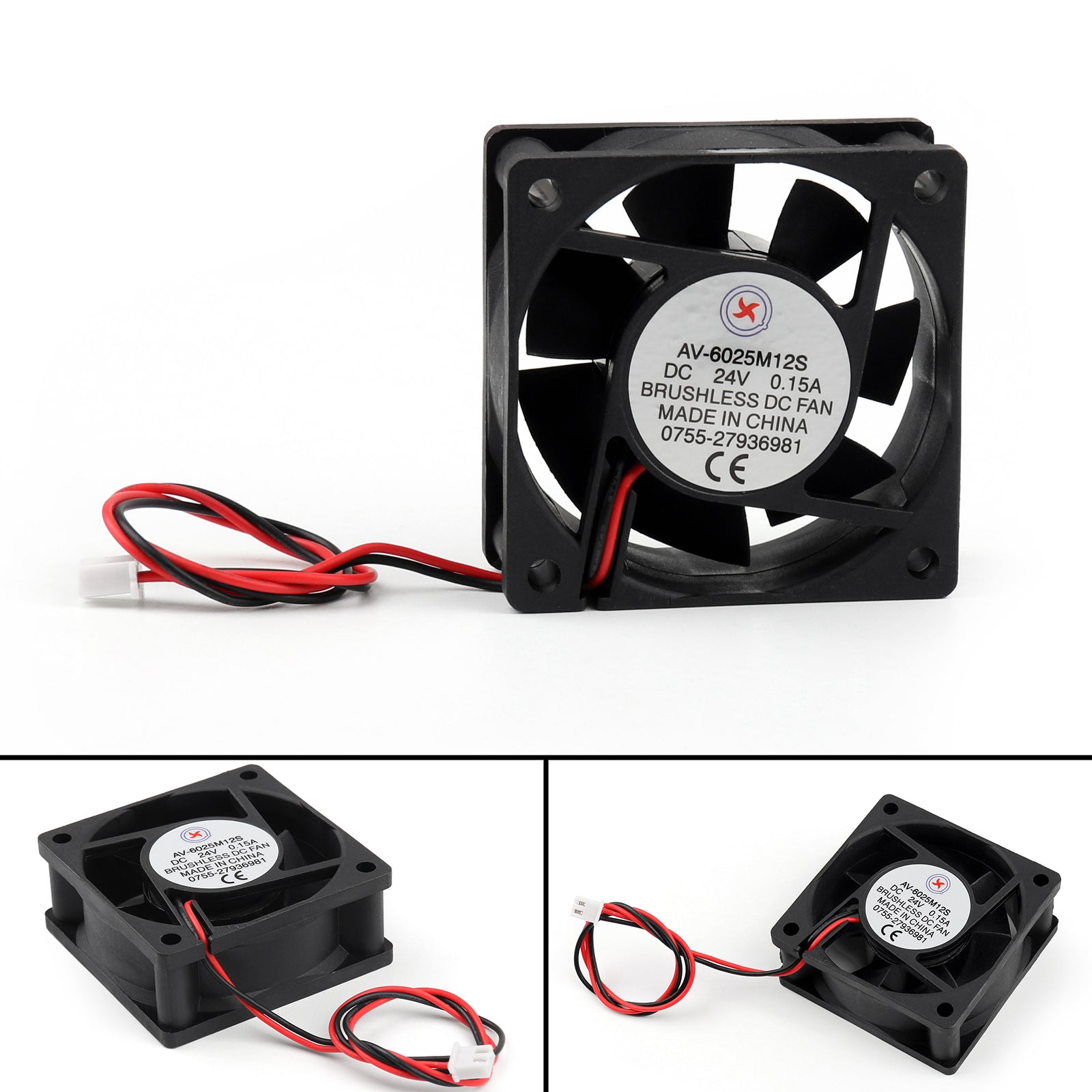 1Pcs/4PCS DC Brushless Cooling Fan 24V 0.15A 6025S 60x60x25mm 2 Pin CUP Computer Fan