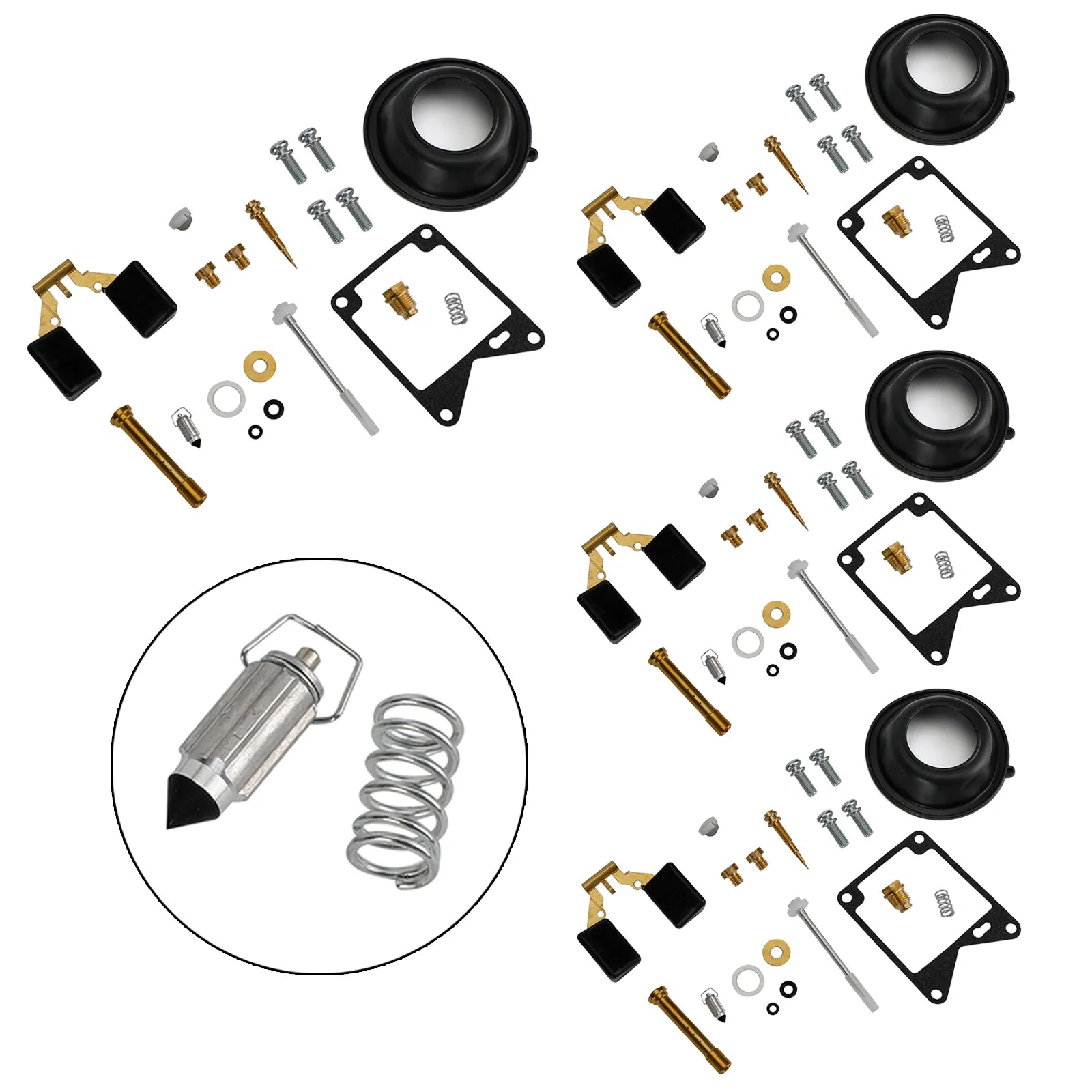 4X 1981-1983 Yamaha Virago 750 XV750 reparasjonssett for ombygging av forgasser