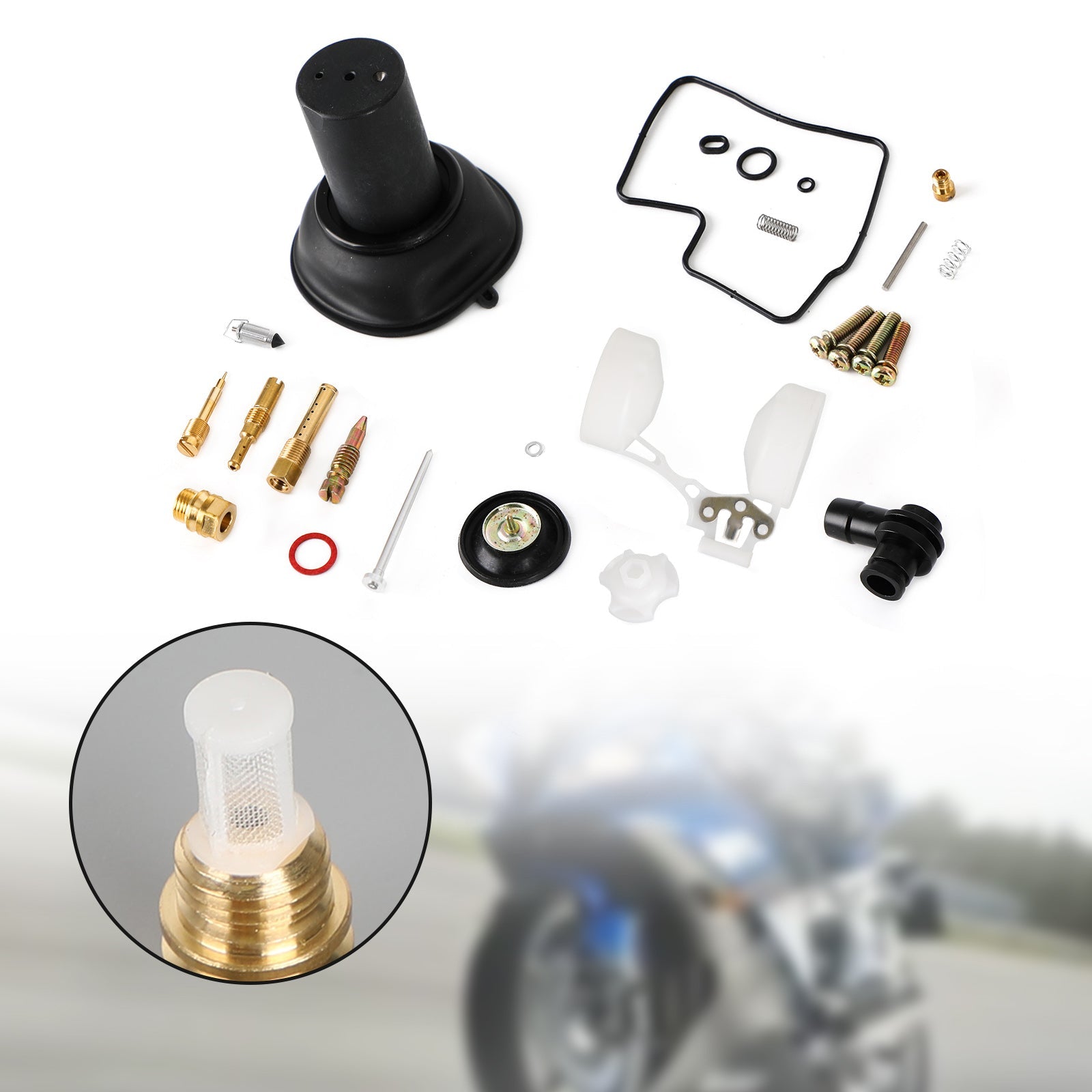 Kit de reconstruction de carburateur avec piston et flotteur pour Honda VLX400 Steed 400 générique