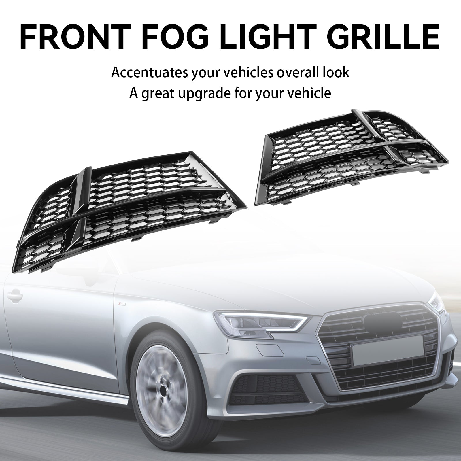 2017-2019 AUDI A3 8V S-LINE SEDAN / SPORTBACK / CONVERTIBLE S3 Front Fog Light Cover Bezel Grille Grill