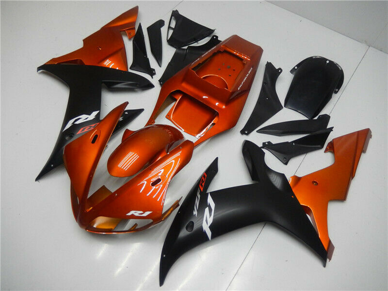 Kit de carénage orange Yamaha YZF R1 2002-2003 par Amotopart