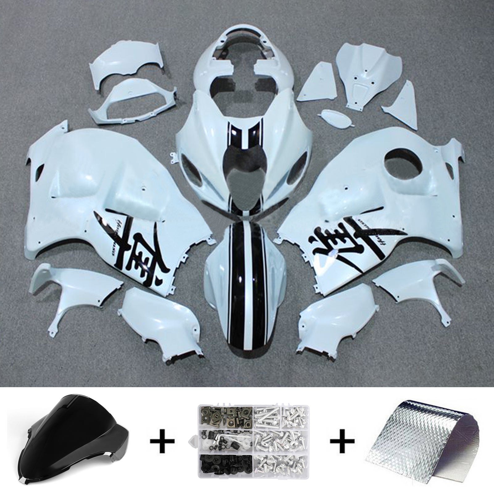 1999-2007 Suzuki Hayabusa GSX1300R Kit de carénage d'injection carrosserie plastique ABS # 132