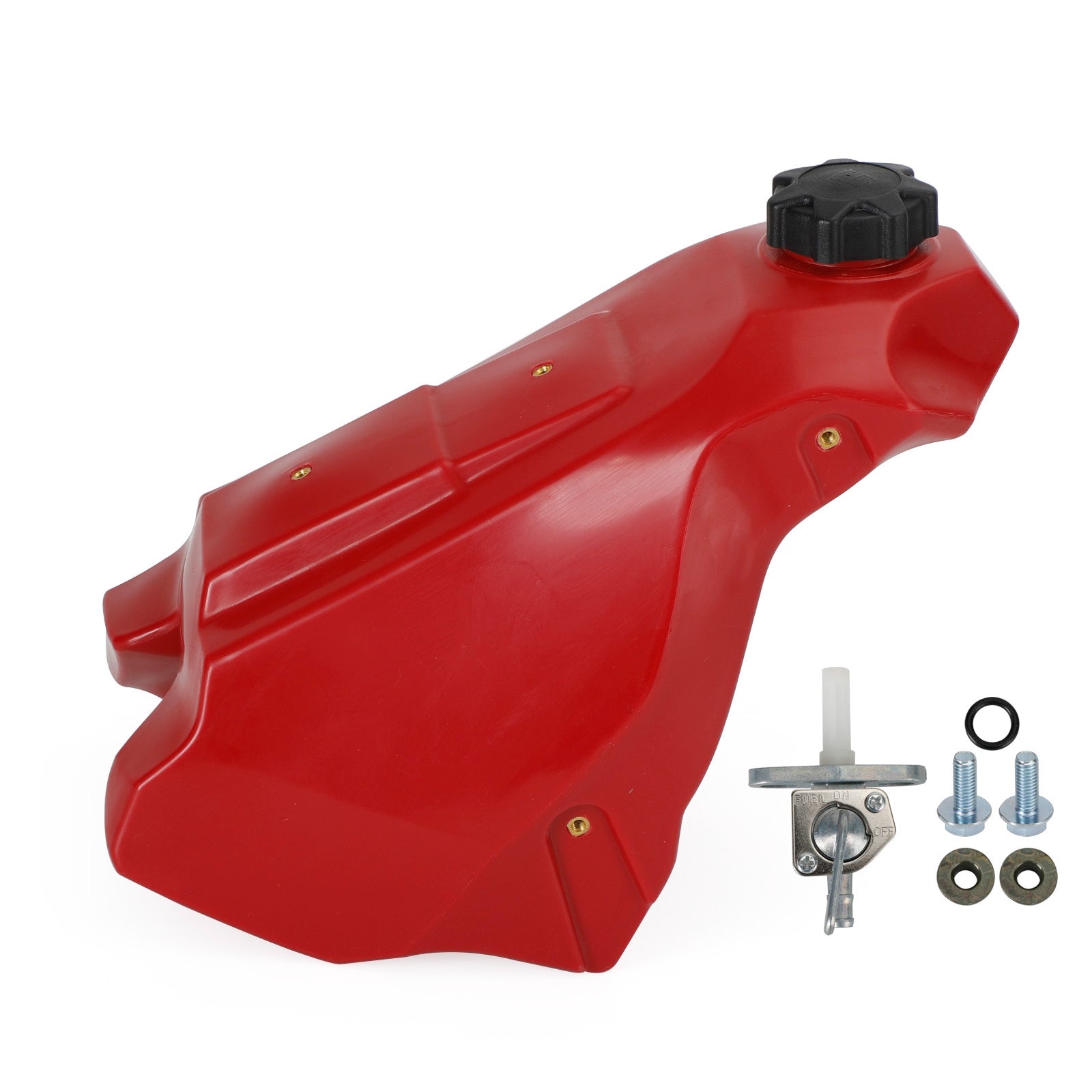 1989-2001 Honda CR500R Fuel Gas Tank & Cap Red 3.6 Gal Petcock Valve Kit