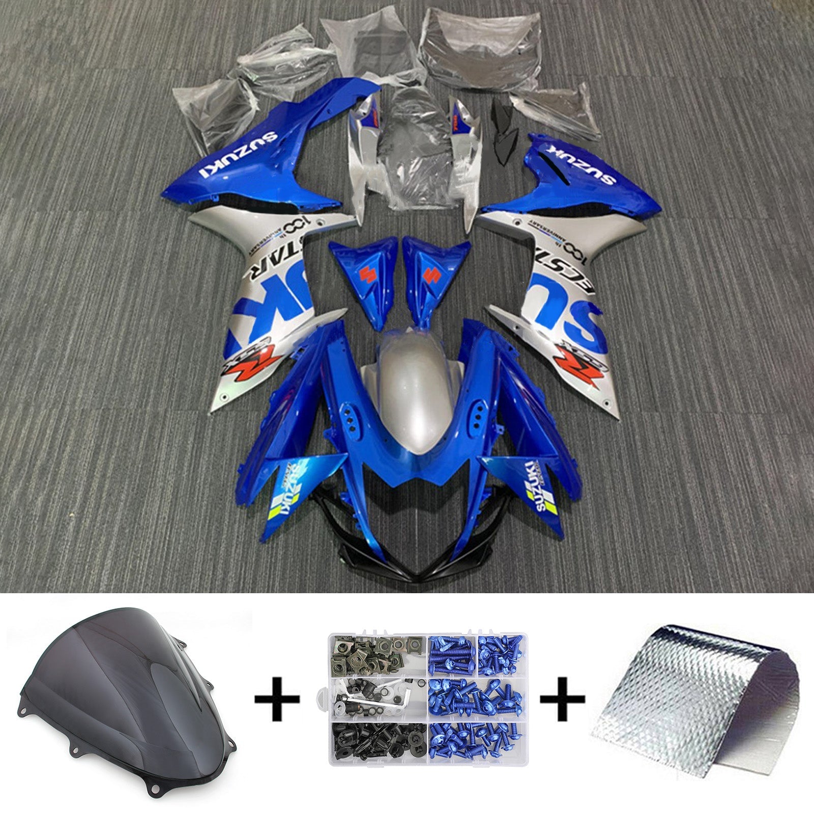 2011-2024 Suzuki GSXR 600/750 K11 Amotopart Injection Fairing Kit Bodywork Plastic ABS #101