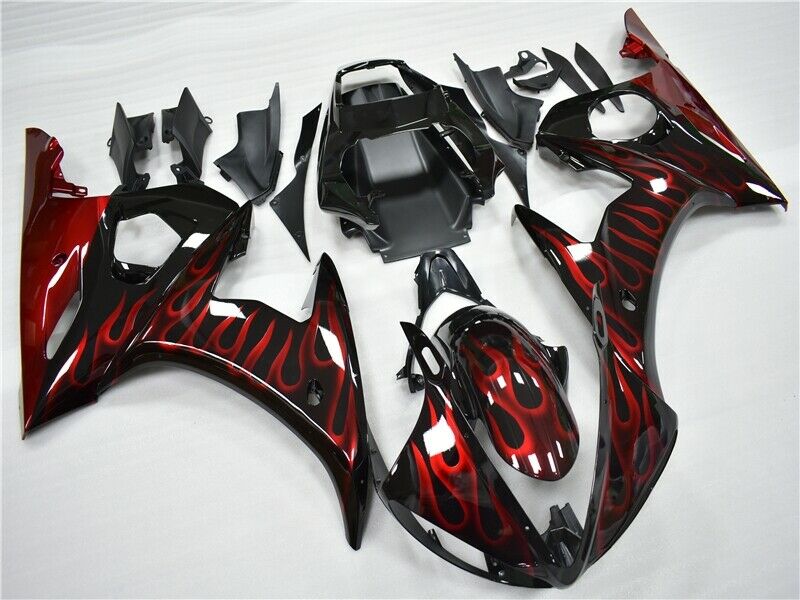 2005 Yamaha YZF R6 Amotopart kuip Red Flame-set