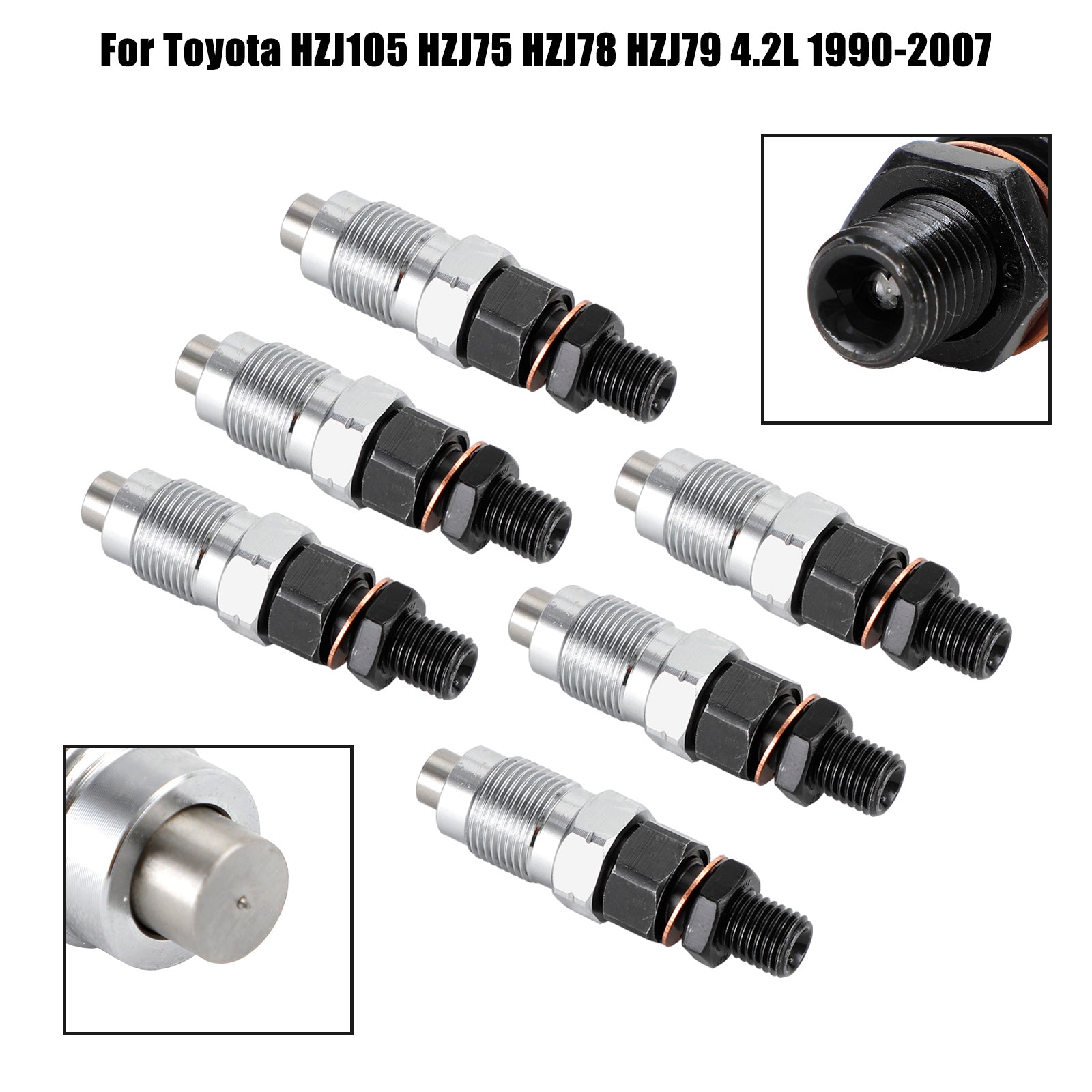 1990-2007 Toyota HZJ105 HZJ75 HZJ78 HZJ79 6 pièces injecteurs de carburant 23600-19075 Fedex Express