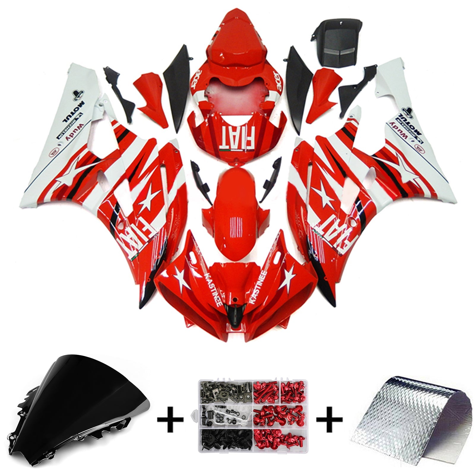 2006-2007 Yamaha YZF 600 R6 Kit de carenado Carrocería Plástico ABS