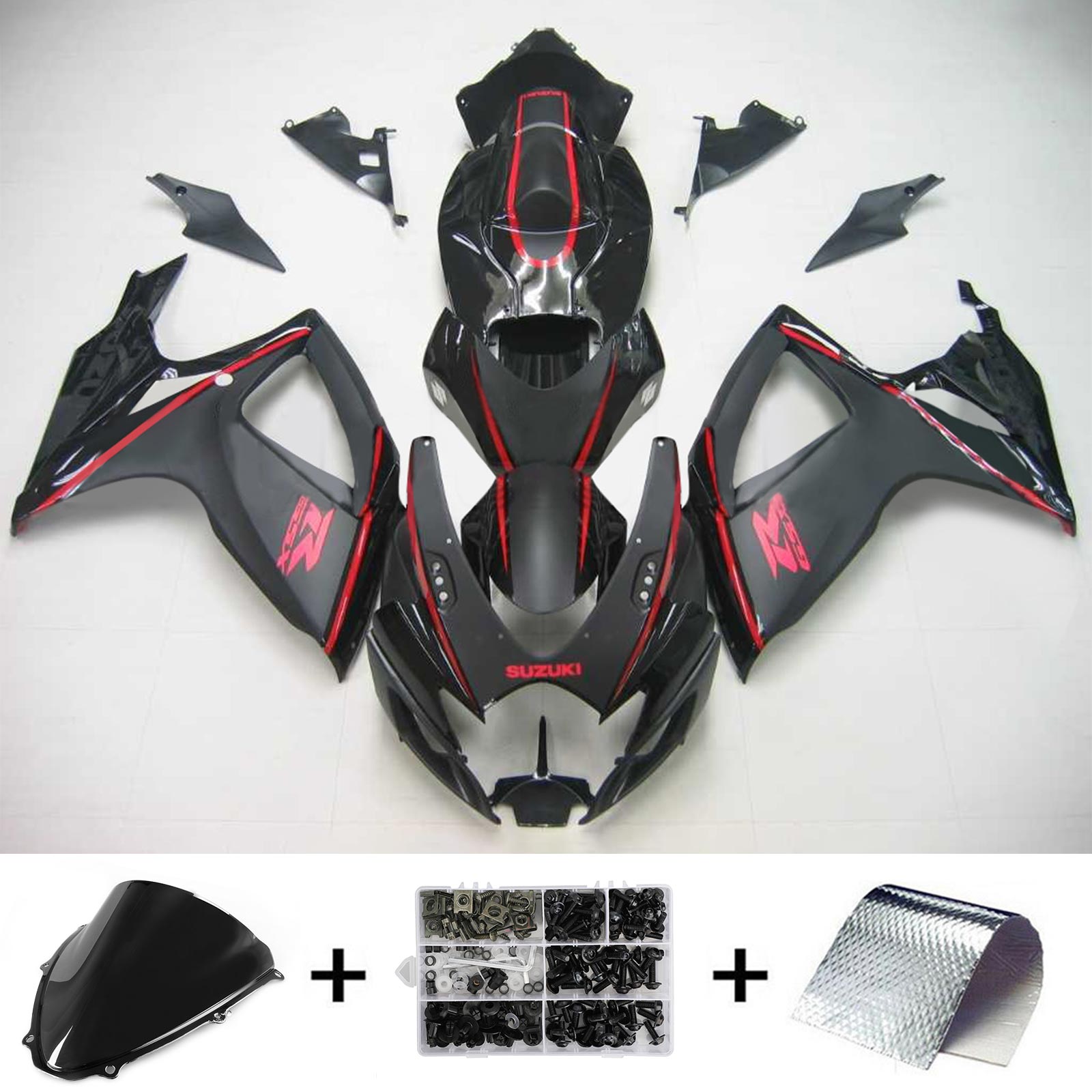 2006-2007 Suzuki GSXR 600/750 K6 Amotopart Injection Fairing Kit Bodywork Plastic ABS #136