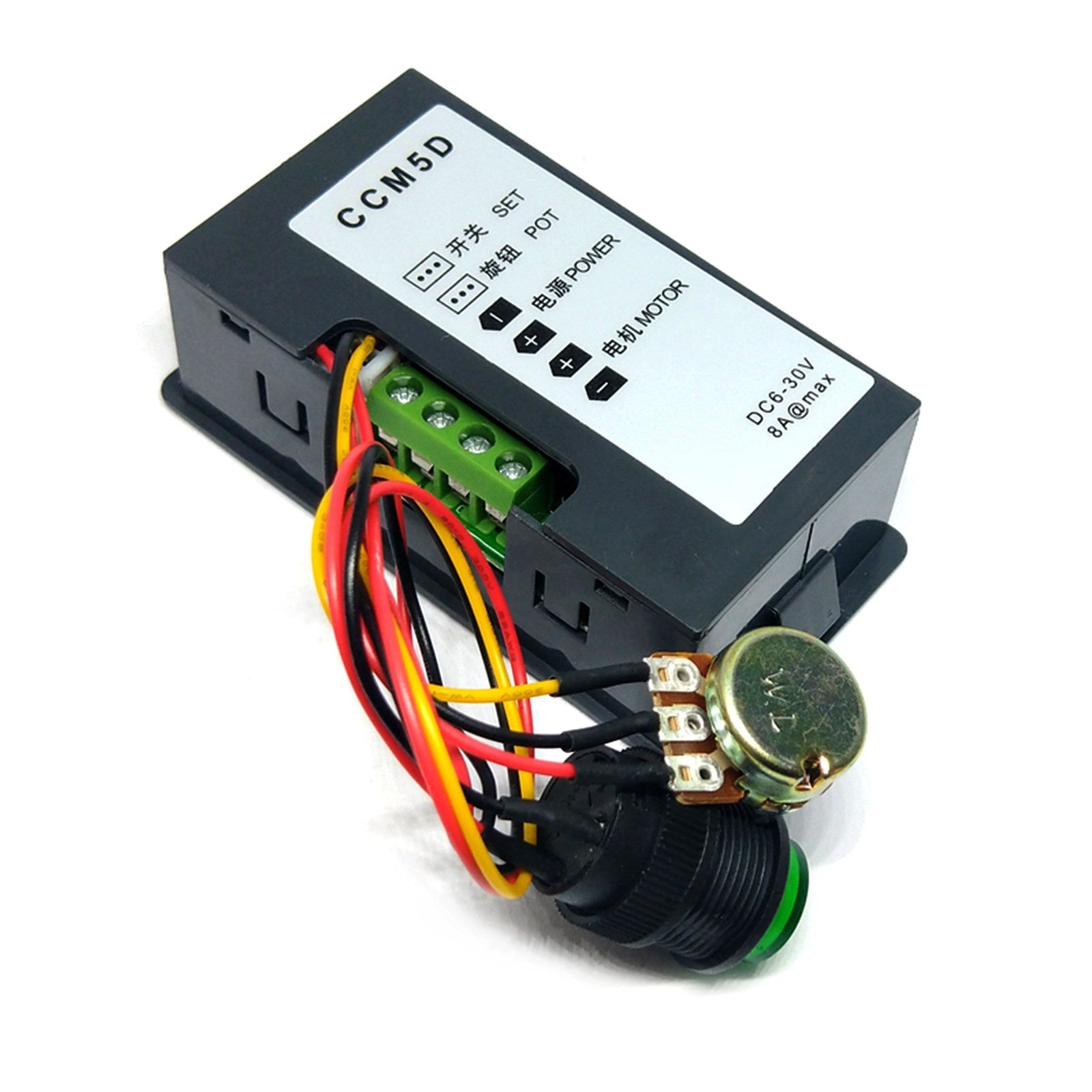 DC 6V-30V 12V 24V Max 8A Motor PWM Snelheidsregelaar met digitale displayschakelaar