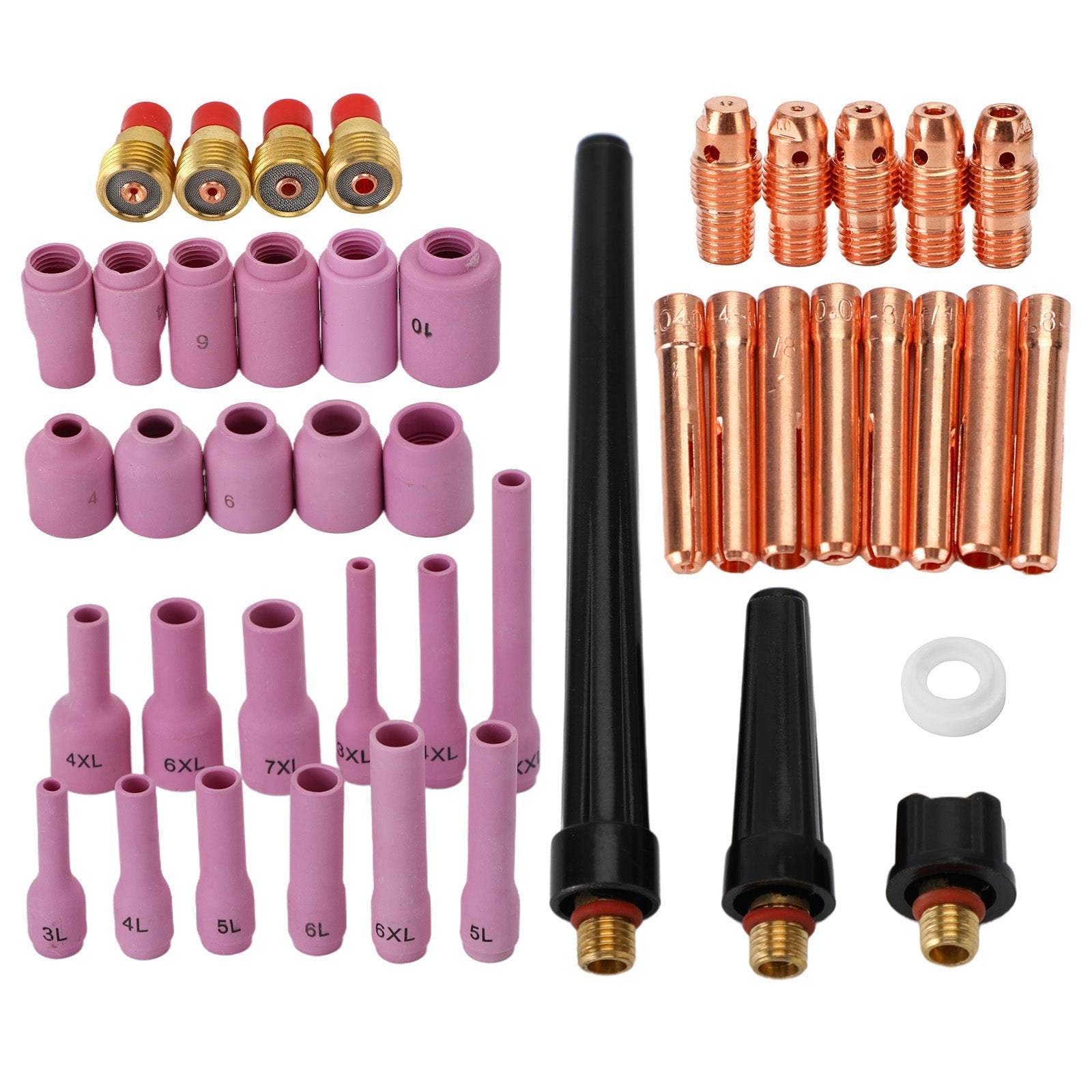 46Pcs Tig Gas Lens Collet Body Assorted Size Fit Tig Welding Torch Wp9 20 25