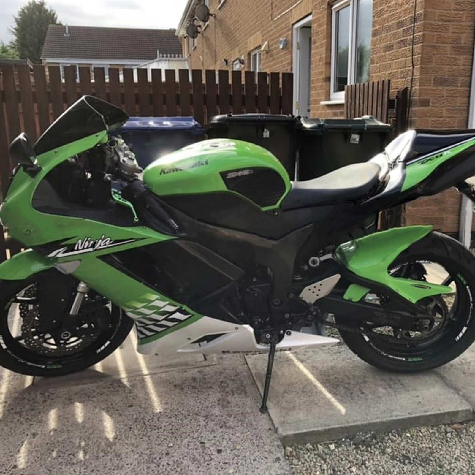 2007-2008 Kawasaki ZX6R 636 Amotopart Injeksjon Fairing Kit Bodywork Plastic ABS #103