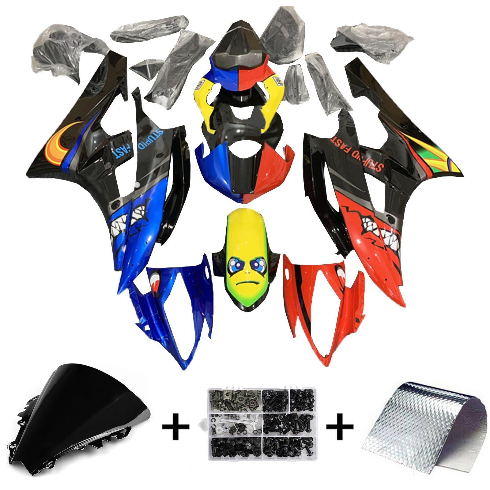 2006-2007 Yamaha YZF 600 R6 Kit de carenado Carrocería Plástico ABS