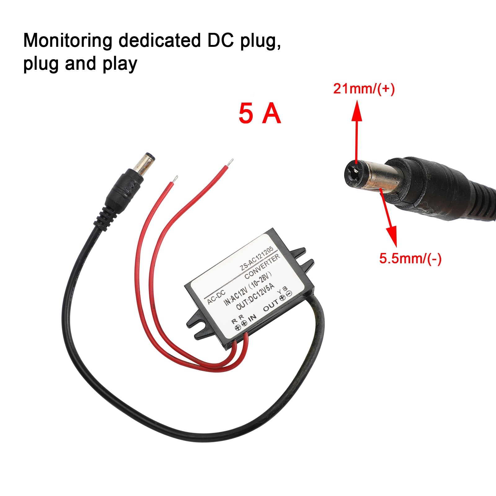 AC-DC strømforsyning AC10-28V til DC12V 3A/5A strømmodul Strømomformer