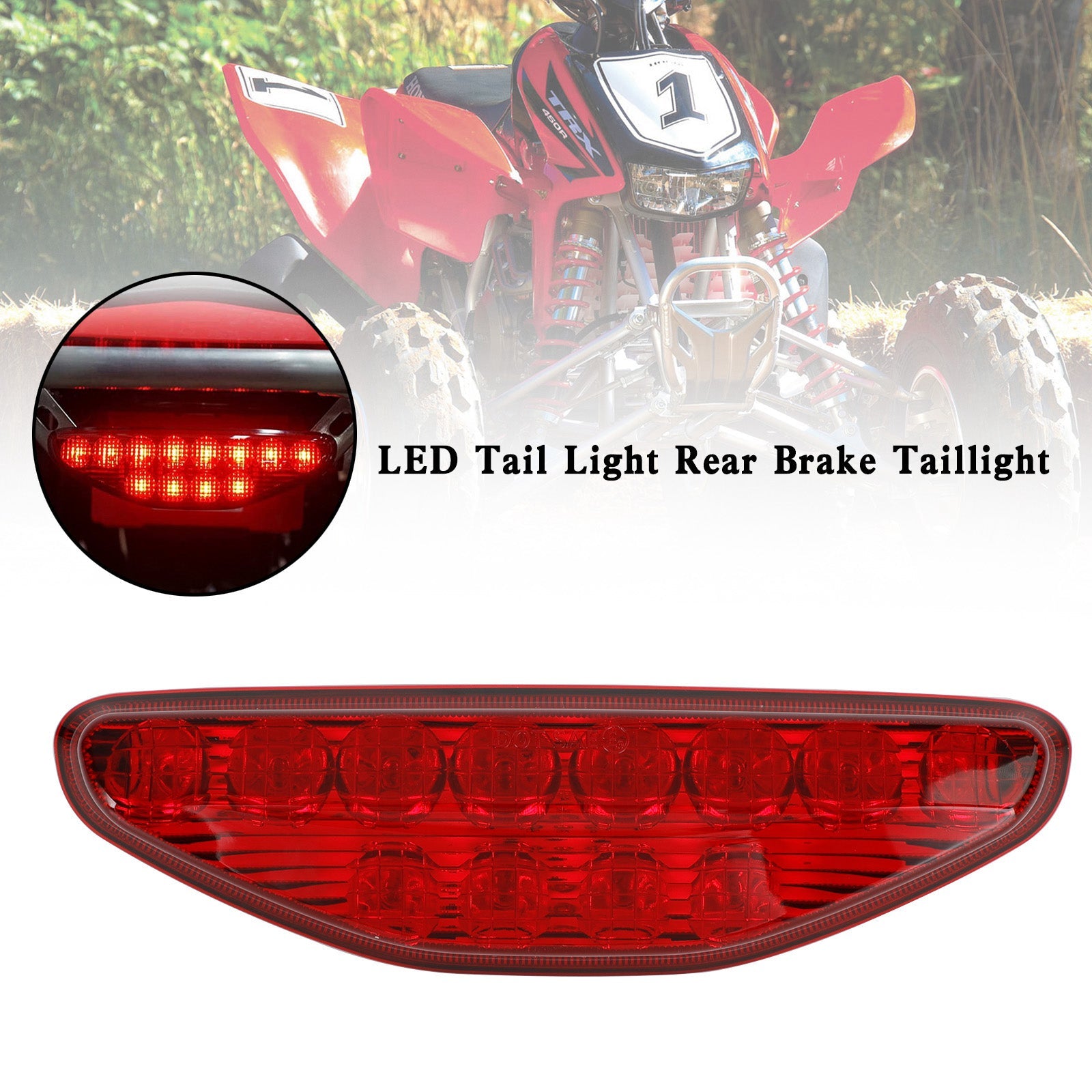 LED-achterlicht achterrem achterlicht voor HONDA TRX450R & TRX450ER 2006-2014 Generiek