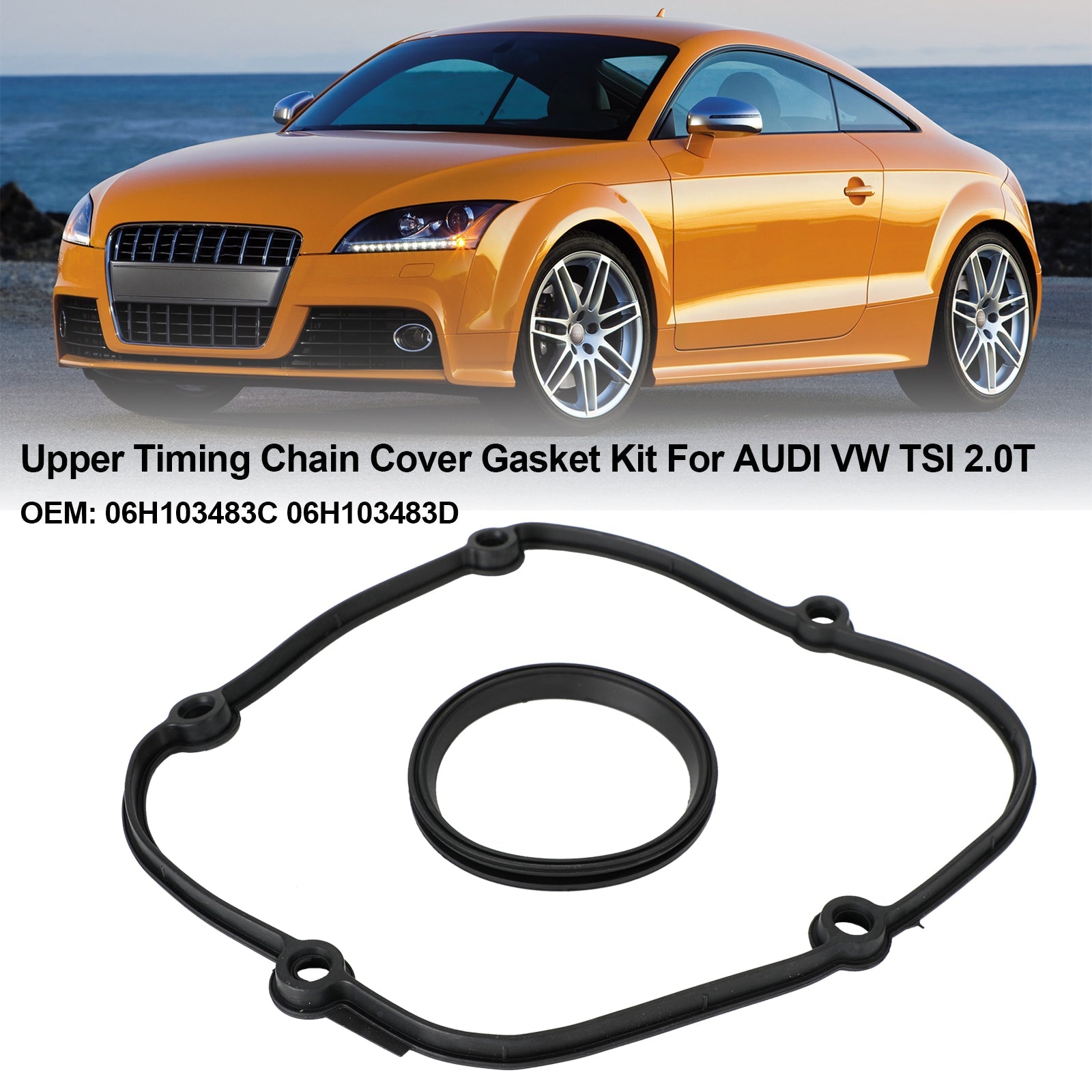 Upper Timing Chain Cover Gasket Kit For AUDI VW TSI 2.0T 06H103483C 06H103483D Generic