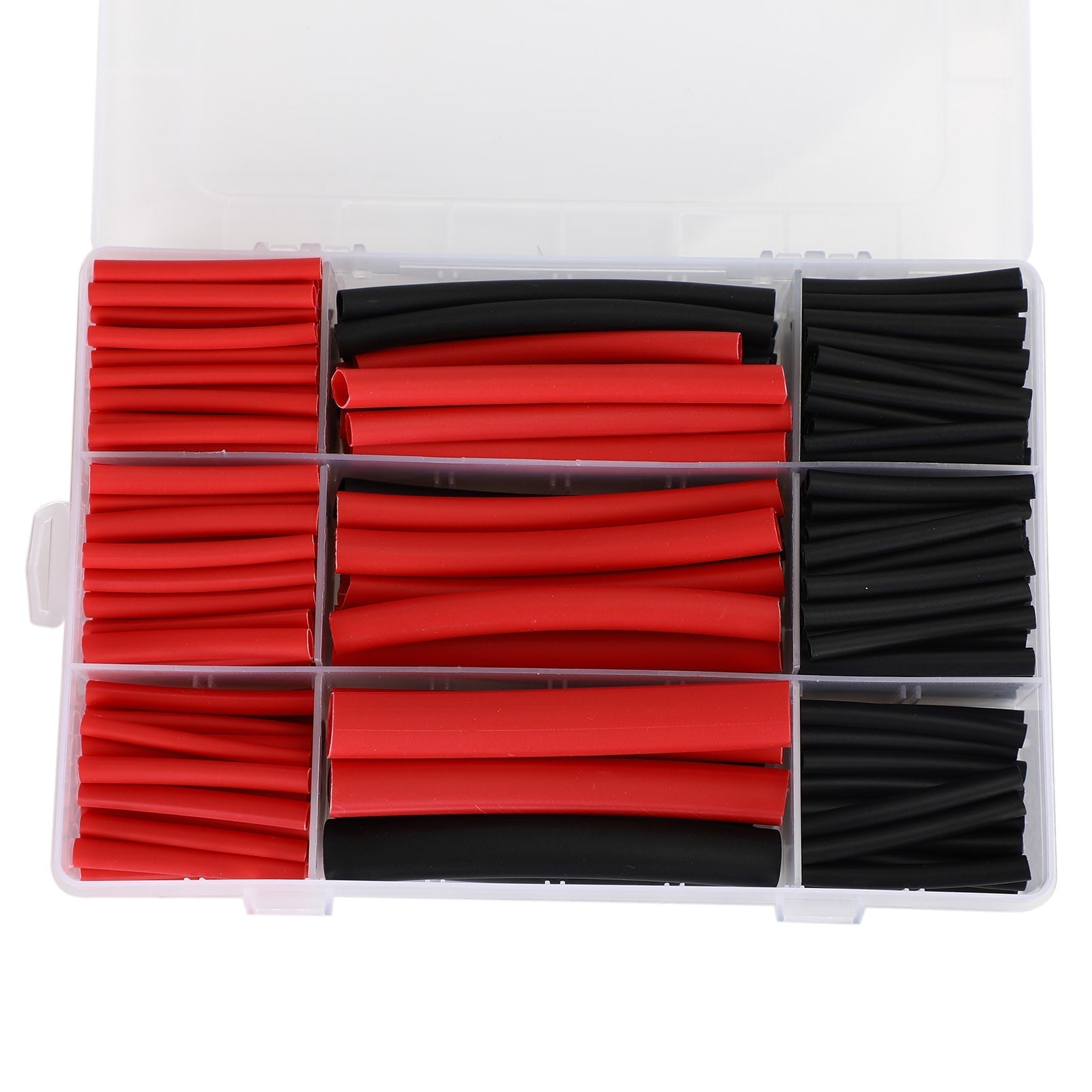 300Pcs Heat Shrink Tubing Kit 3:1 Ratio Dual Wall Adhesive Lined Kit Black Red