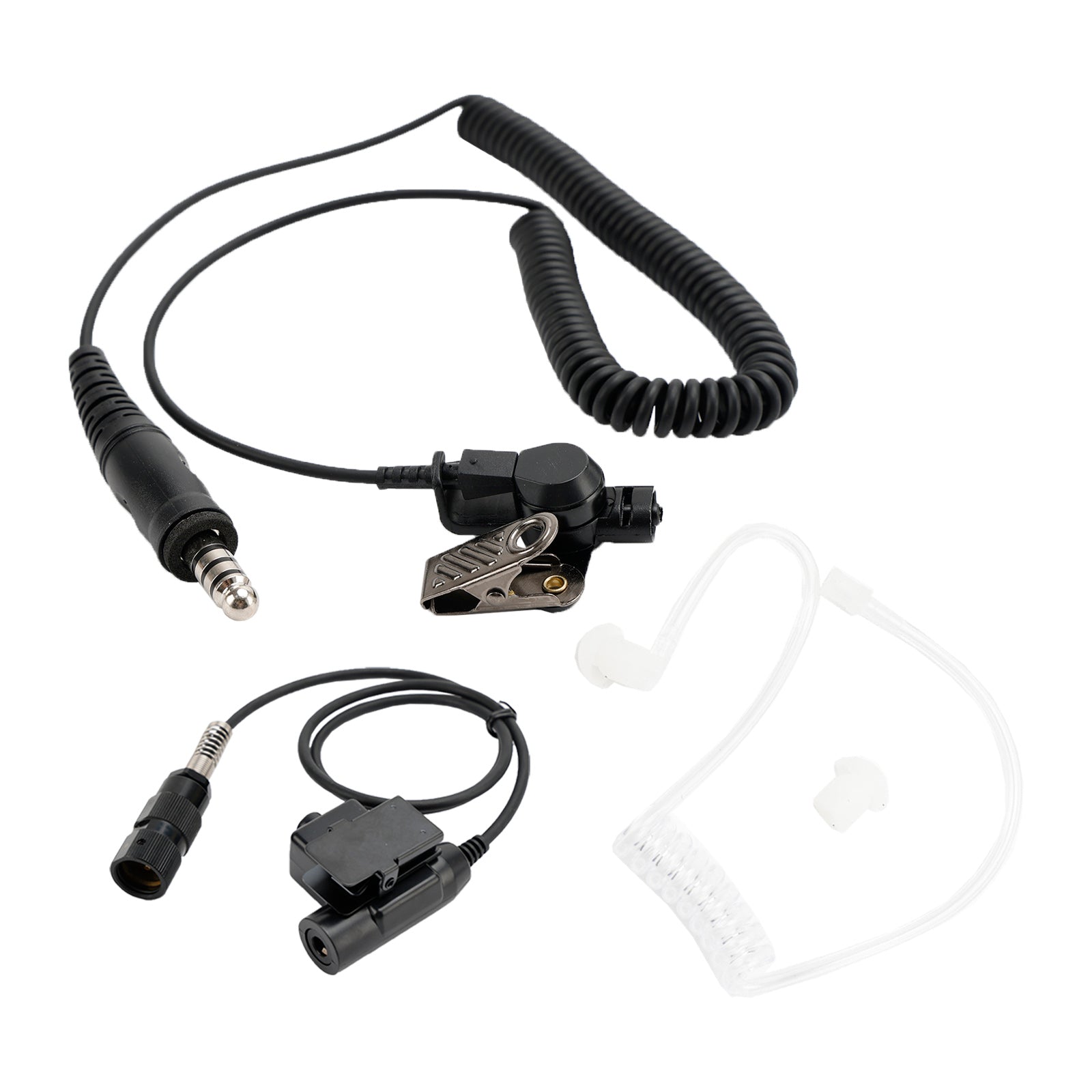 For AN/PRC148 PRC152 U329 6-Pin U94 PTT 7.1-A3 Single Transparent Tube Headset