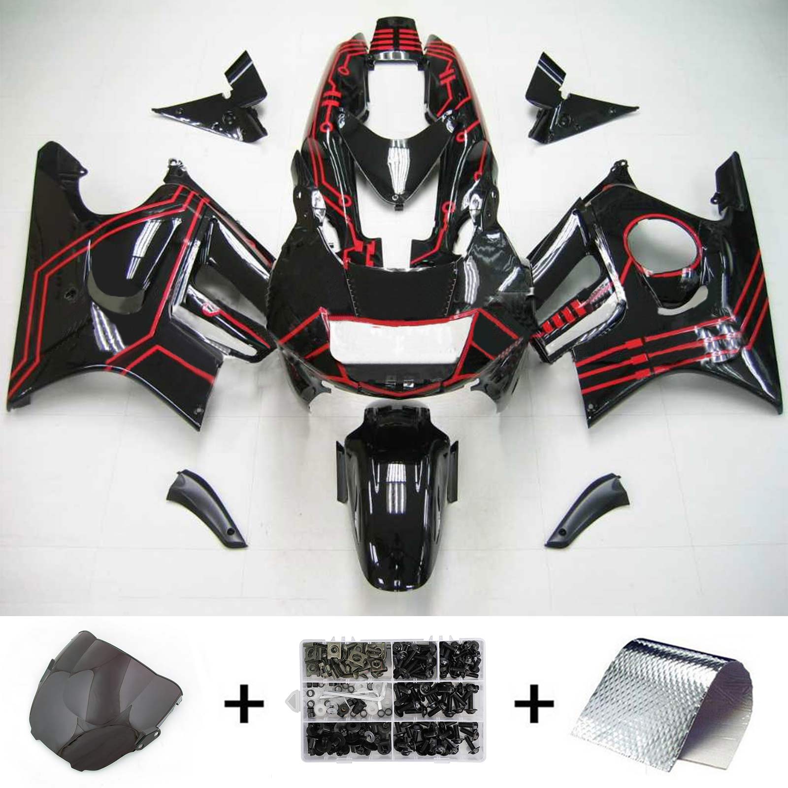 1997-1998 Honda CBR600 F3 Amotopart Injection Fairing Kit Bodywork Plastic ABS #108