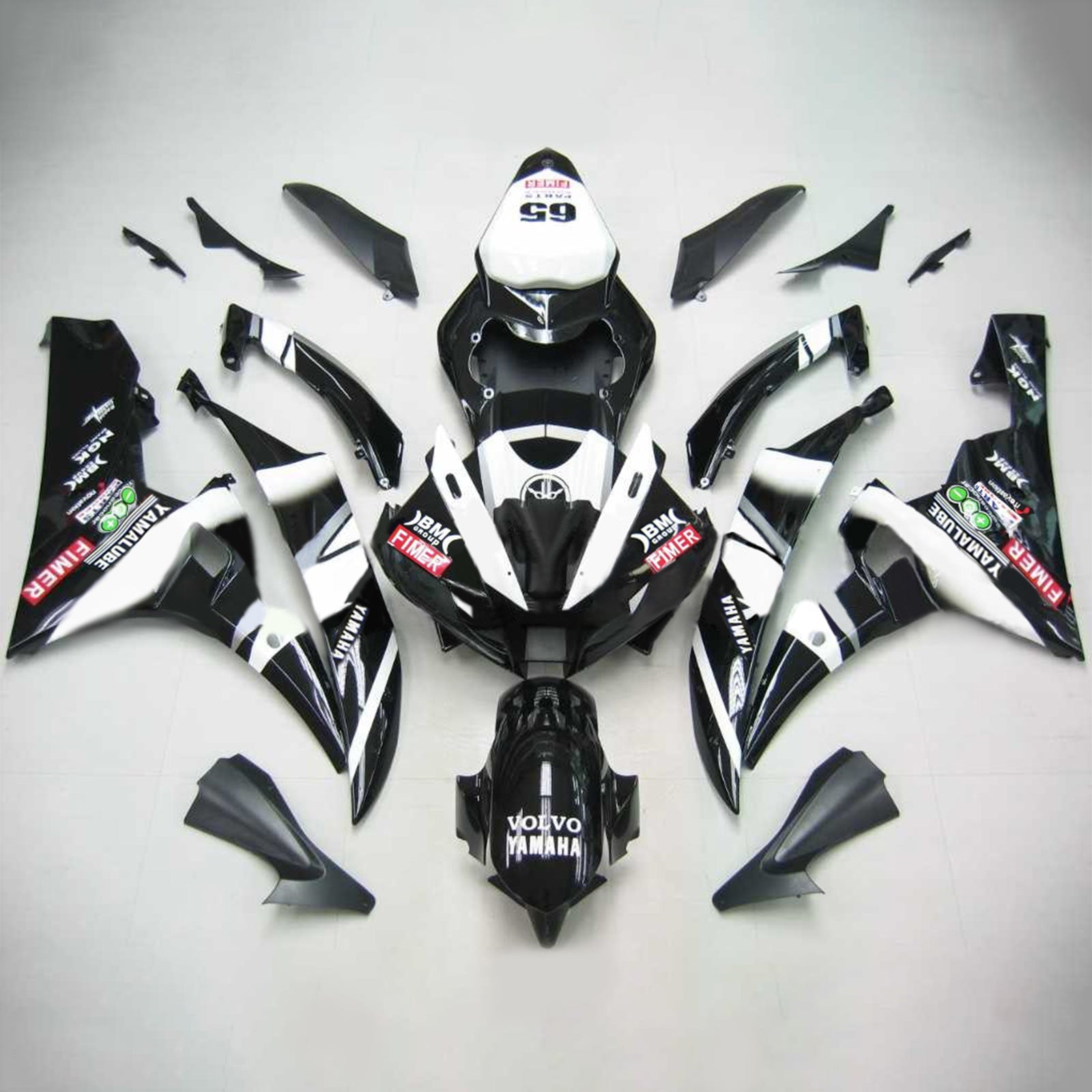 2006-2007 Yamaha YZF 600 R6 Amotopart Injection Fairing Kit Bodywork Plastic ABS #111