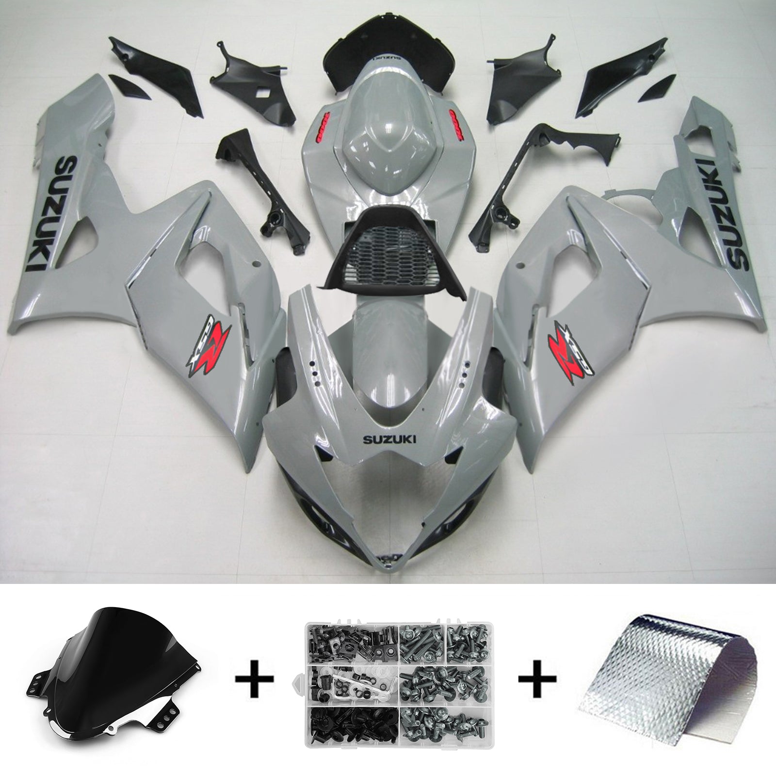 2005-2006 Suzuki GSXR1000 K5 Amotopart Kit de carénage d'injection carrosserie plastique ABS #154