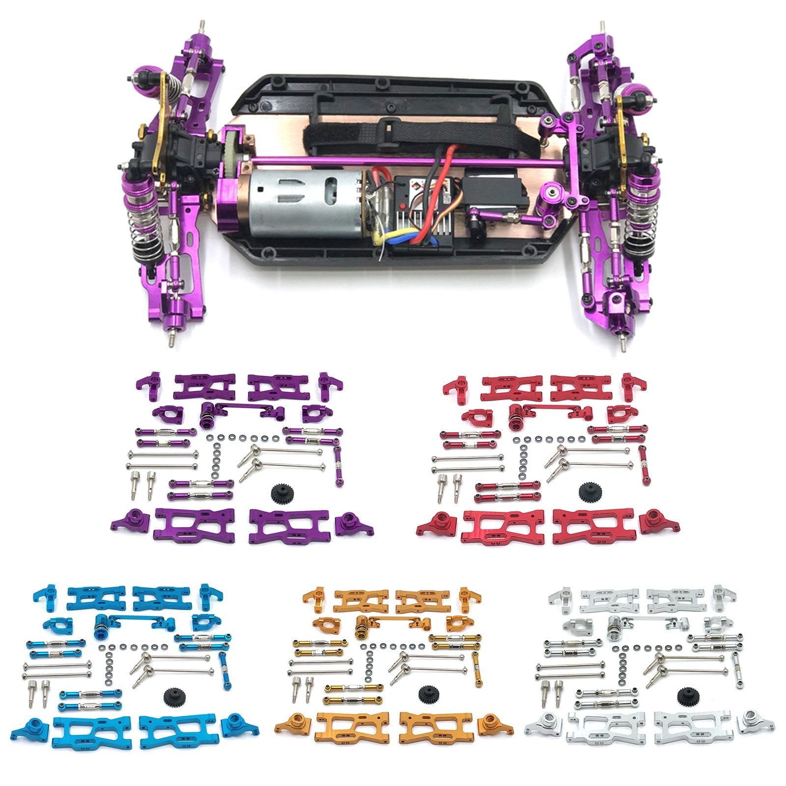 12 Stuks Upgrades RC Onderdelen Kit Voor Wltoys 144001 144002 124016 124017 124018 124019