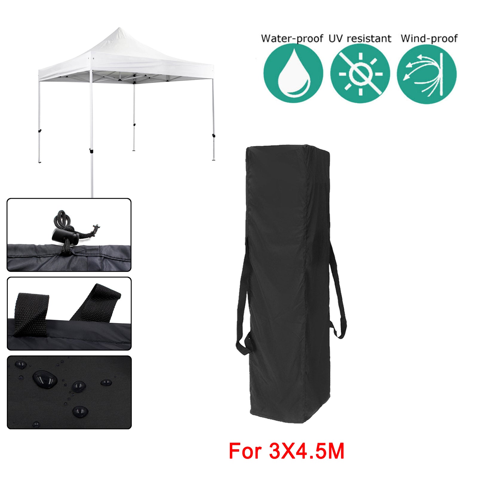 140X44CM waterdichte tuinhuisje partytent draagtas tuin polyester met 2 zijhandgrepen